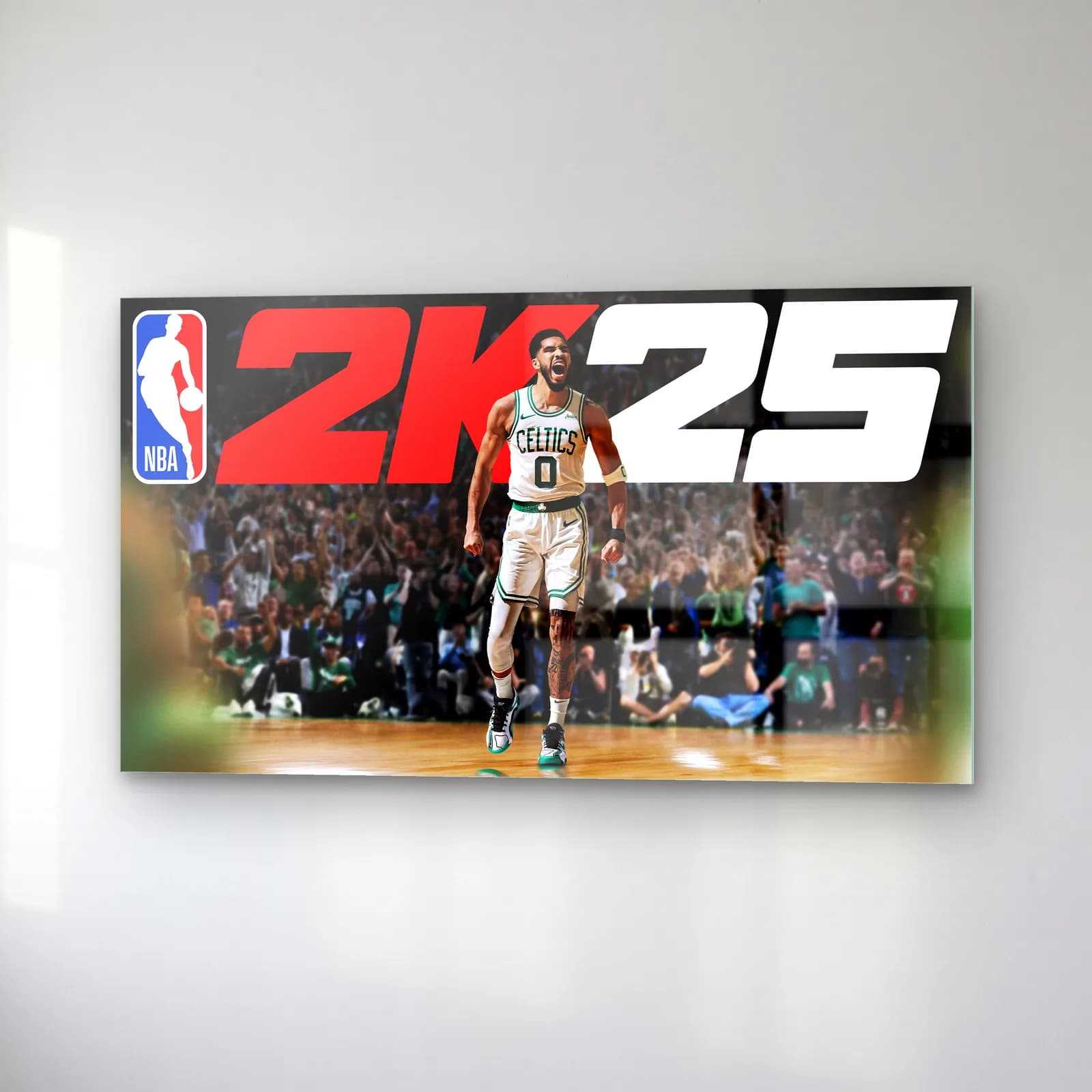 NBA 2K25 Jayson Tatum cam tablo — sağ açıdan görünüm