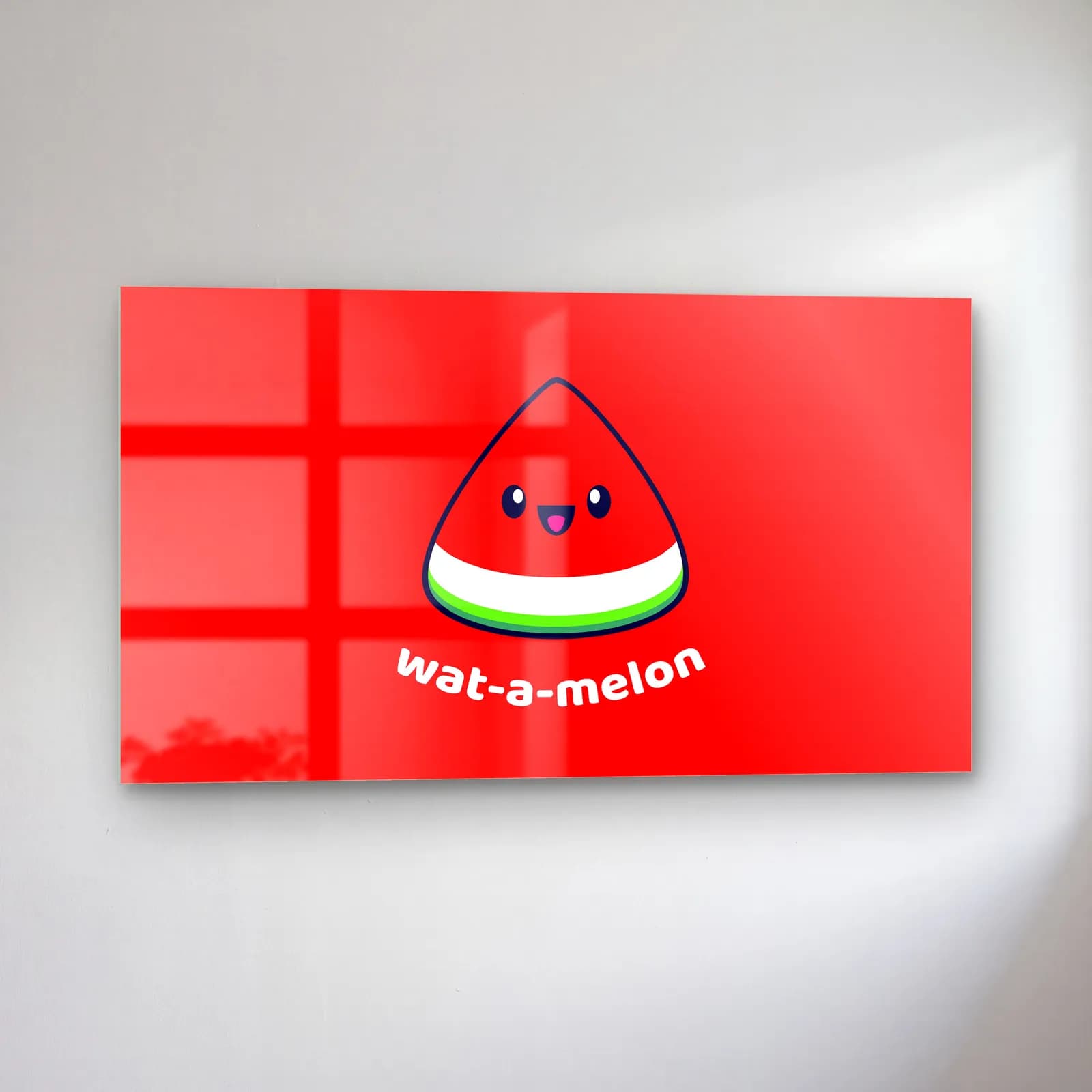 Wat A Melon Karpuz cam tablo — sol açıdan görünüm