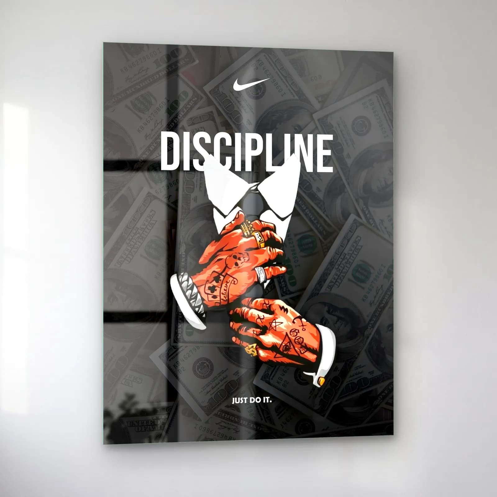 Discipline Motivasyon Set Parça 3 cam tablo — sol açıdan görünüm