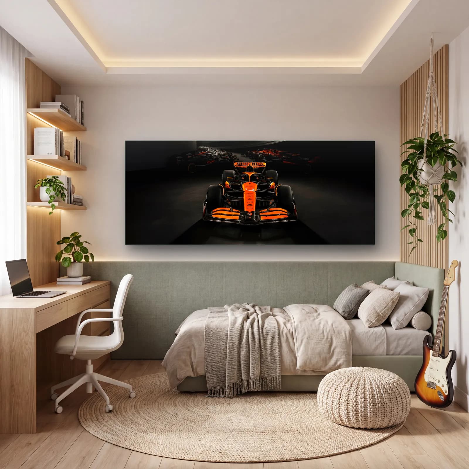 Önden McLaren F1 Karanlık cam tablo — genç odasında