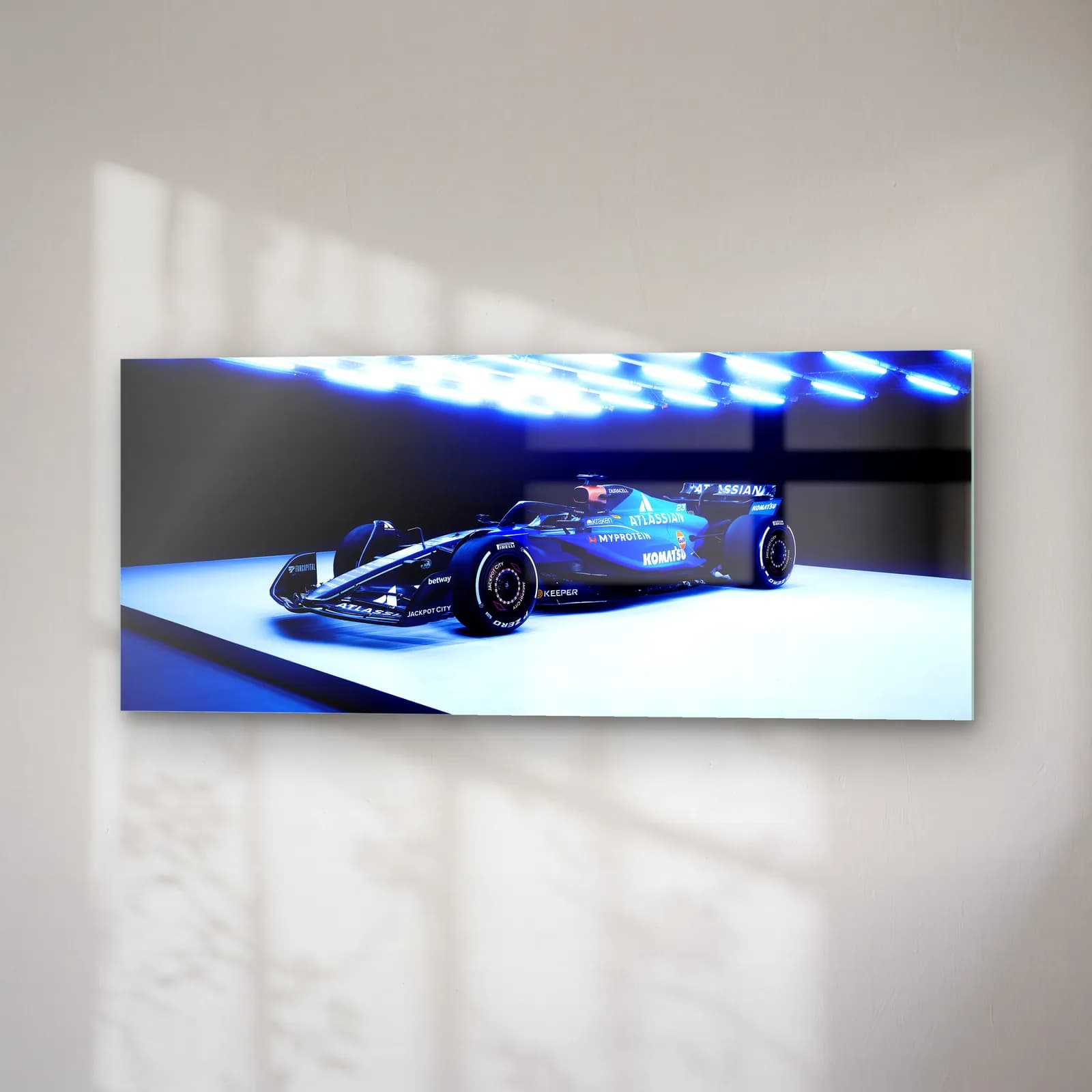 Williams F1 Aracı Ön Çapraz cam tablo — sağ açıdan görünüm