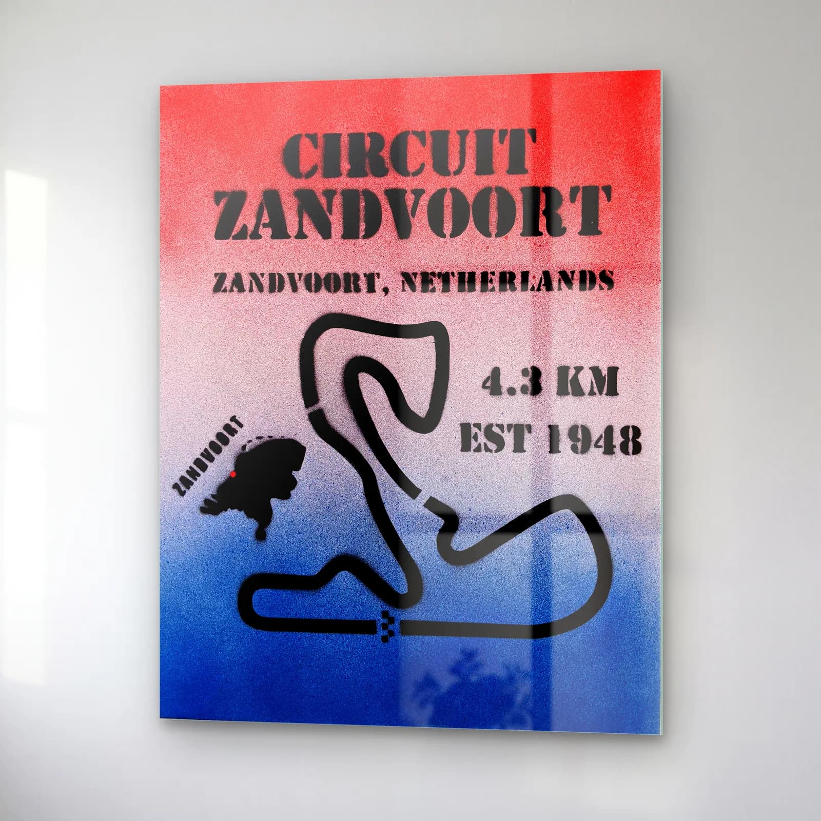 Grafiti Circuit Zandvoort cam tablo — sağ açıdan görünüm