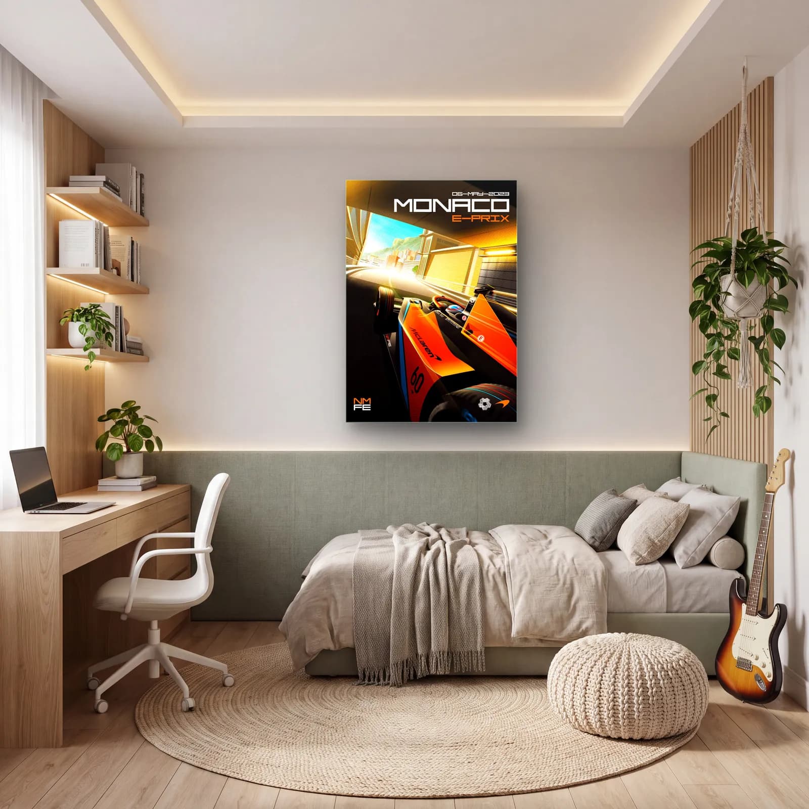 Monaco E-Prix Kokpit Posteri cam tablo — genç odasında