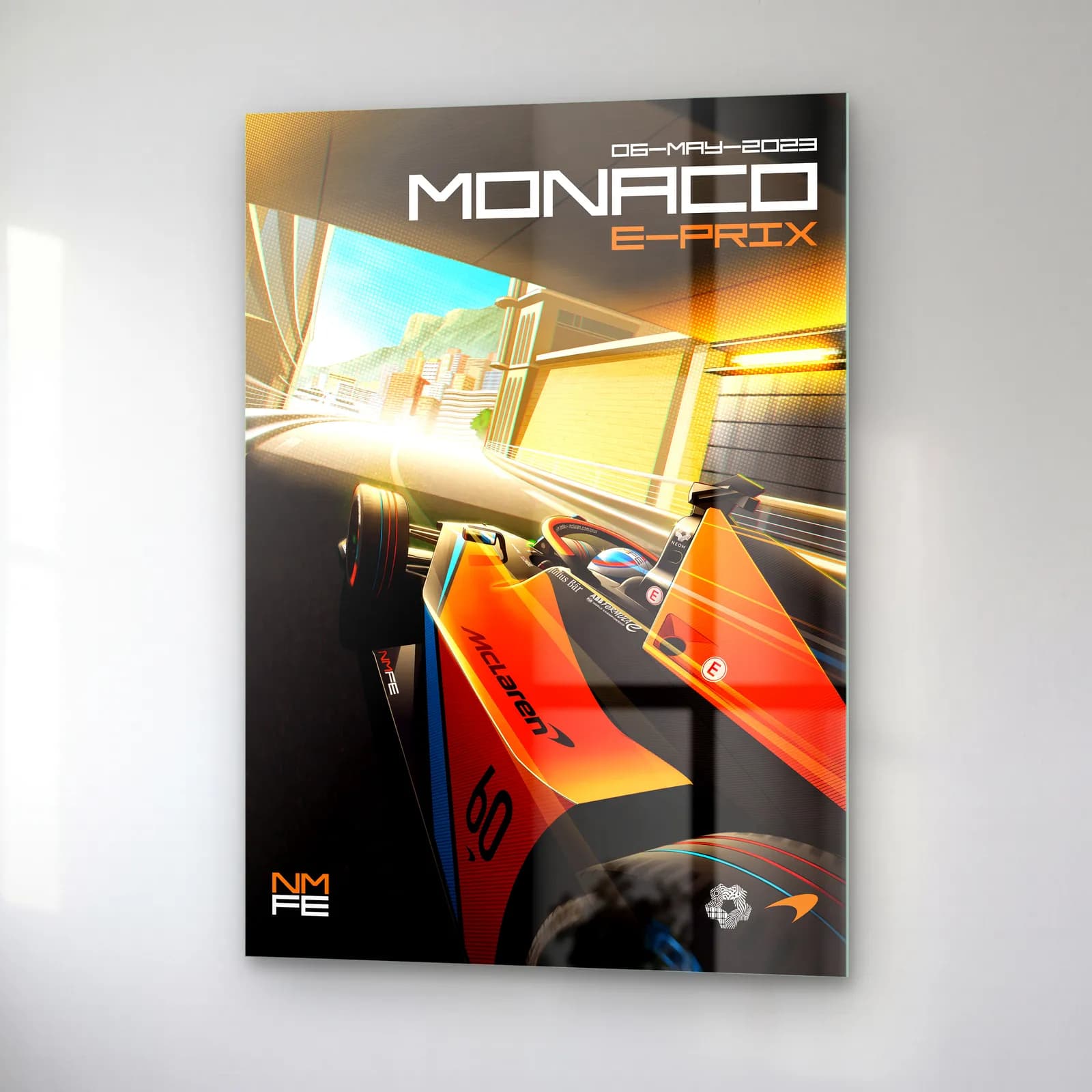 Monaco E-Prix Kokpit Posteri cam tablo — sağ açıdan görünüm