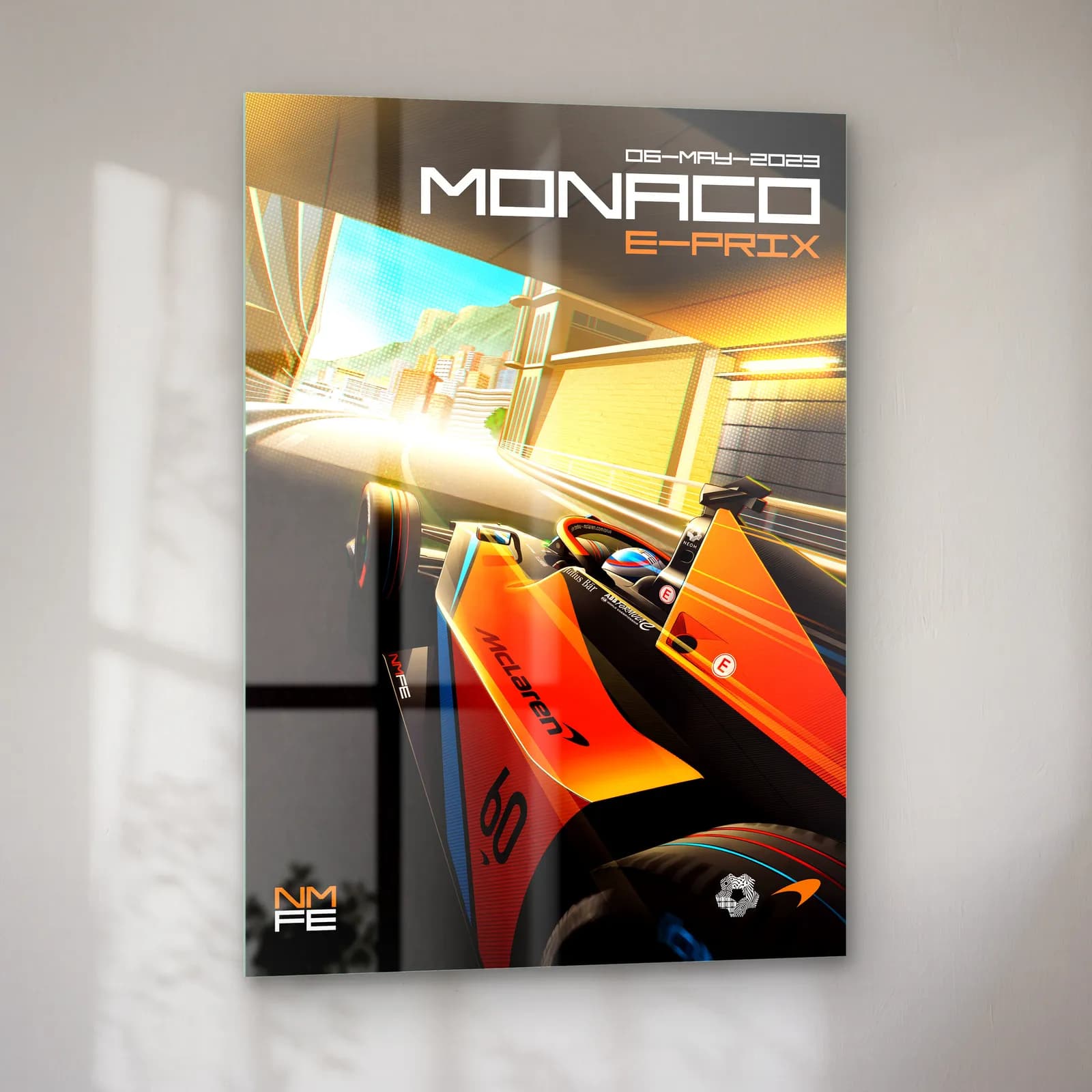 Monaco E-Prix Kokpit Posteri cam tablo — sol açıdan görünüm