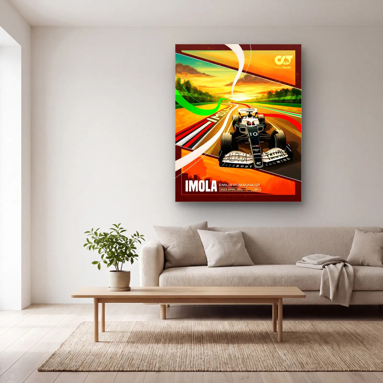 Imola Emilia Romagna GP Posteri cam tablo — açık renk salonda