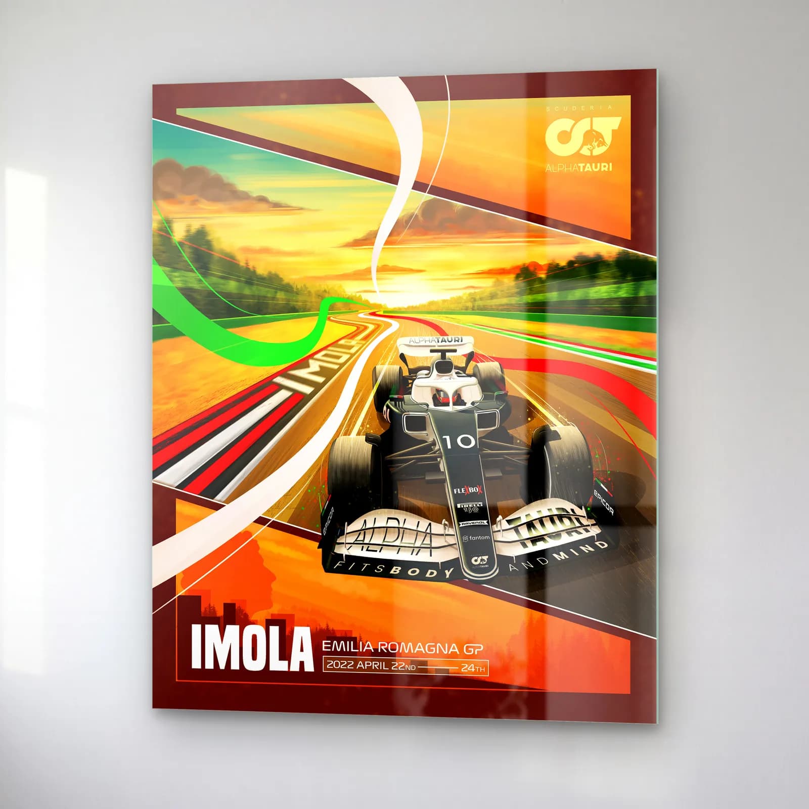 Imola Emilia Romagna GP Posteri cam tablo — sağ açıdan görünüm