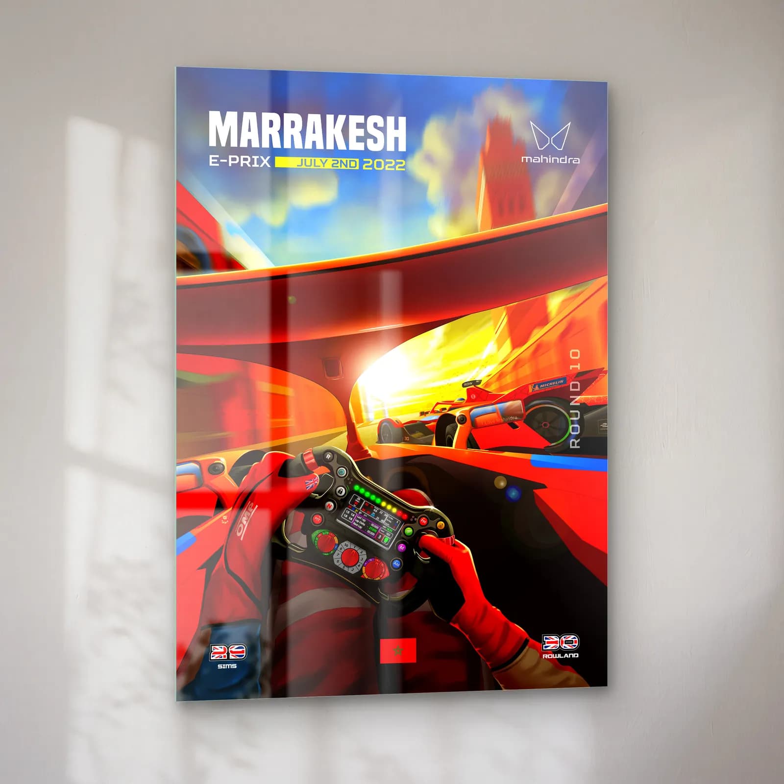 Marrakesh E-Prix Kokpit Posteri cam tablo — sol açıdan görünüm