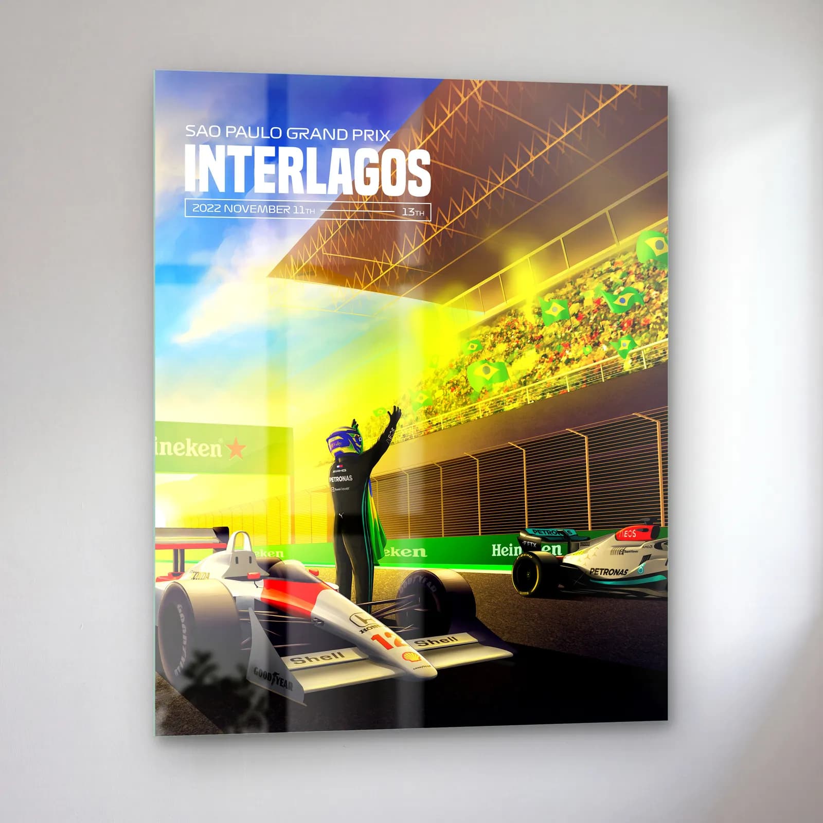 Interlagos São Paulo GP Posteri cam tablo — sol açıdan görünüm