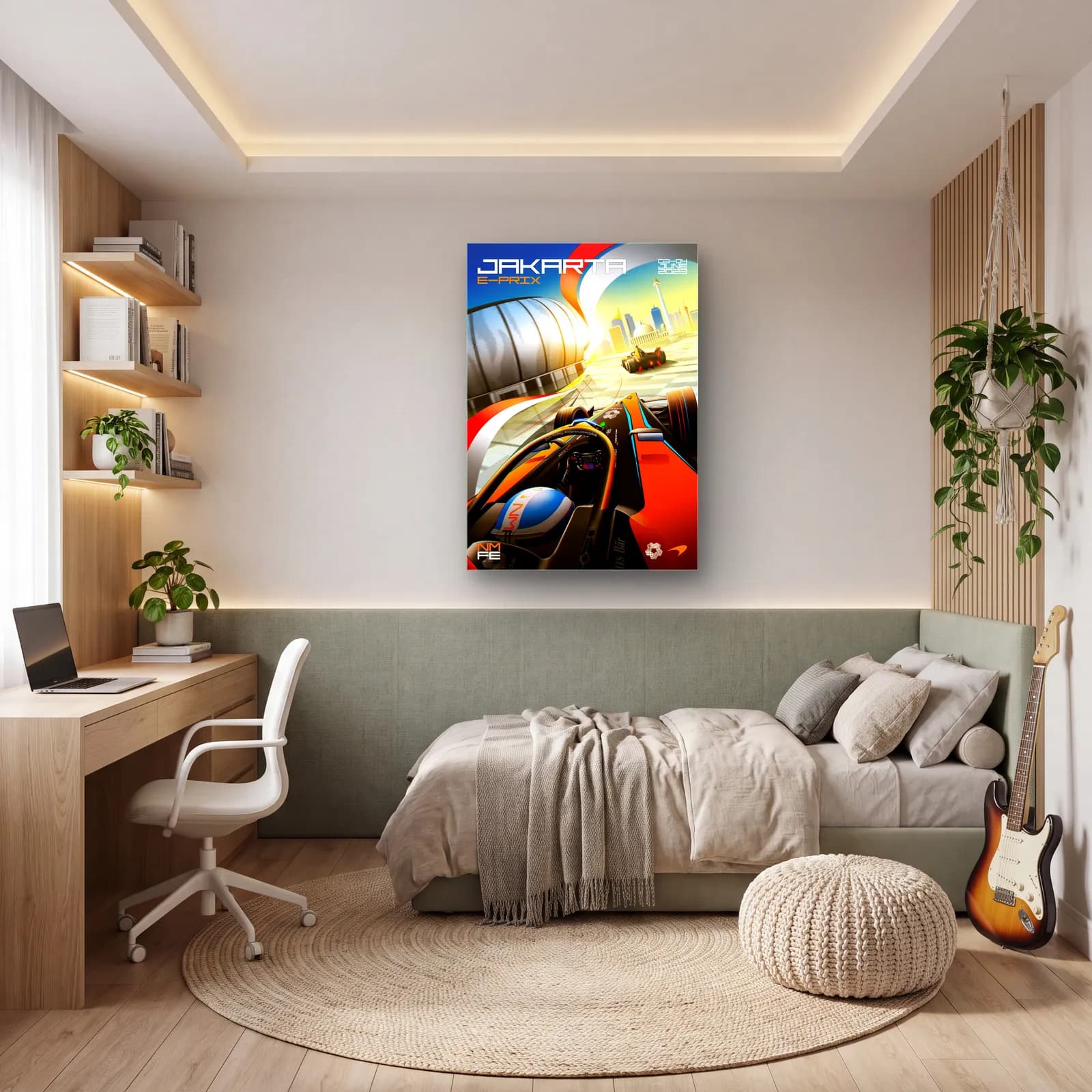 Jakarta E-Prix Kokpit Posteri cam tablo — genç odasında