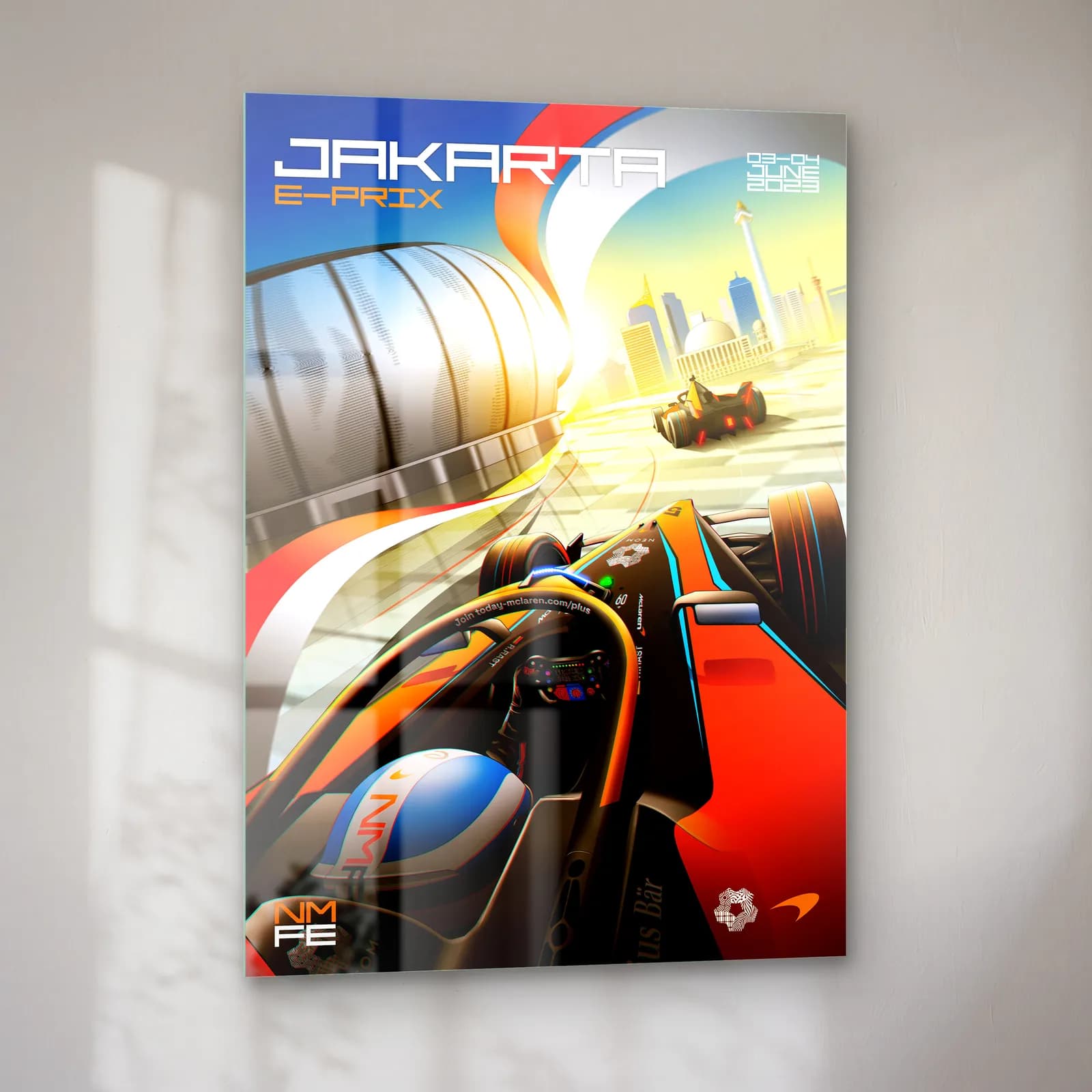 Jakarta E-Prix Kokpit Posteri cam tablo — sol açıdan görünüm