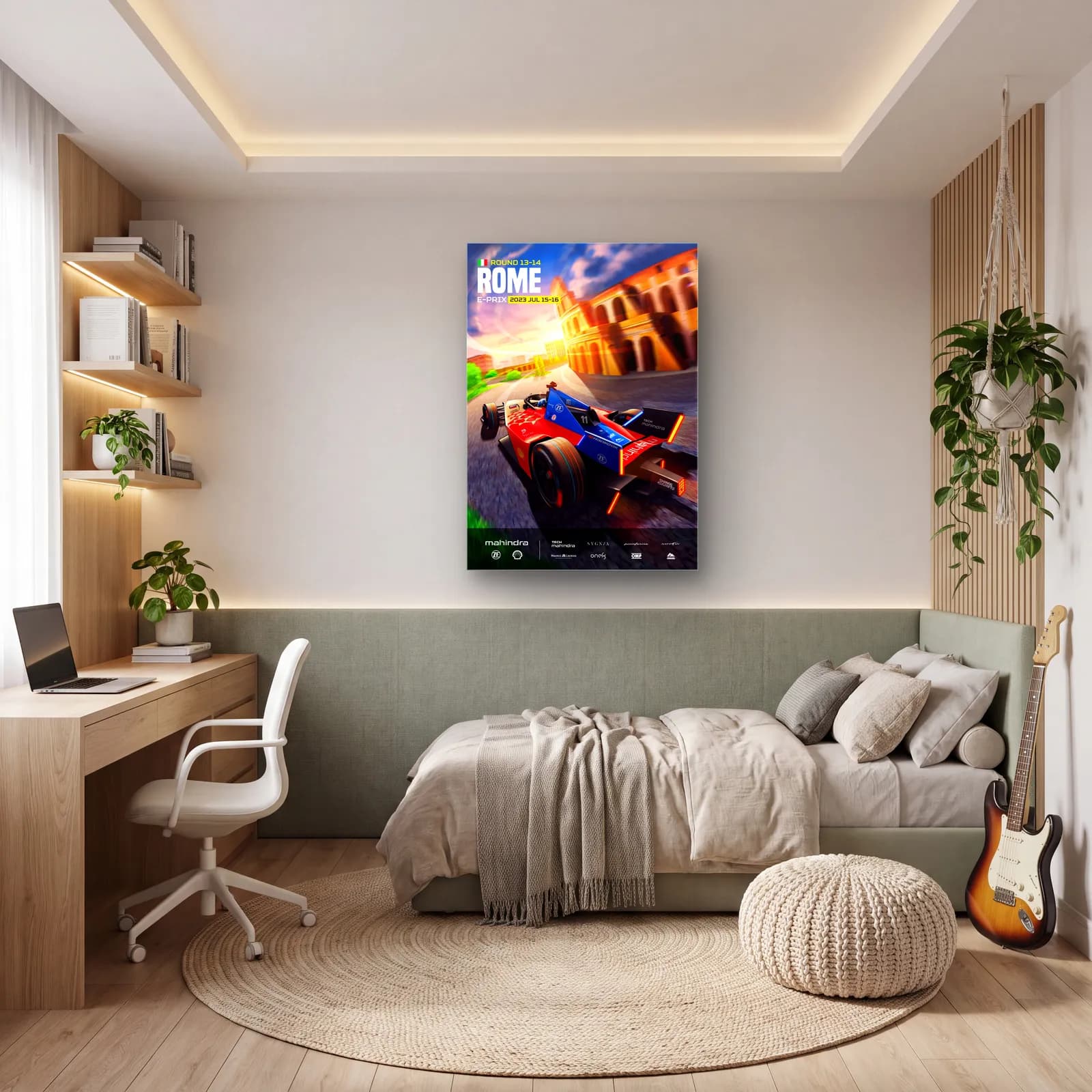 Roma E-Prix Kolezyum Posteri cam tablo — genç odasında
