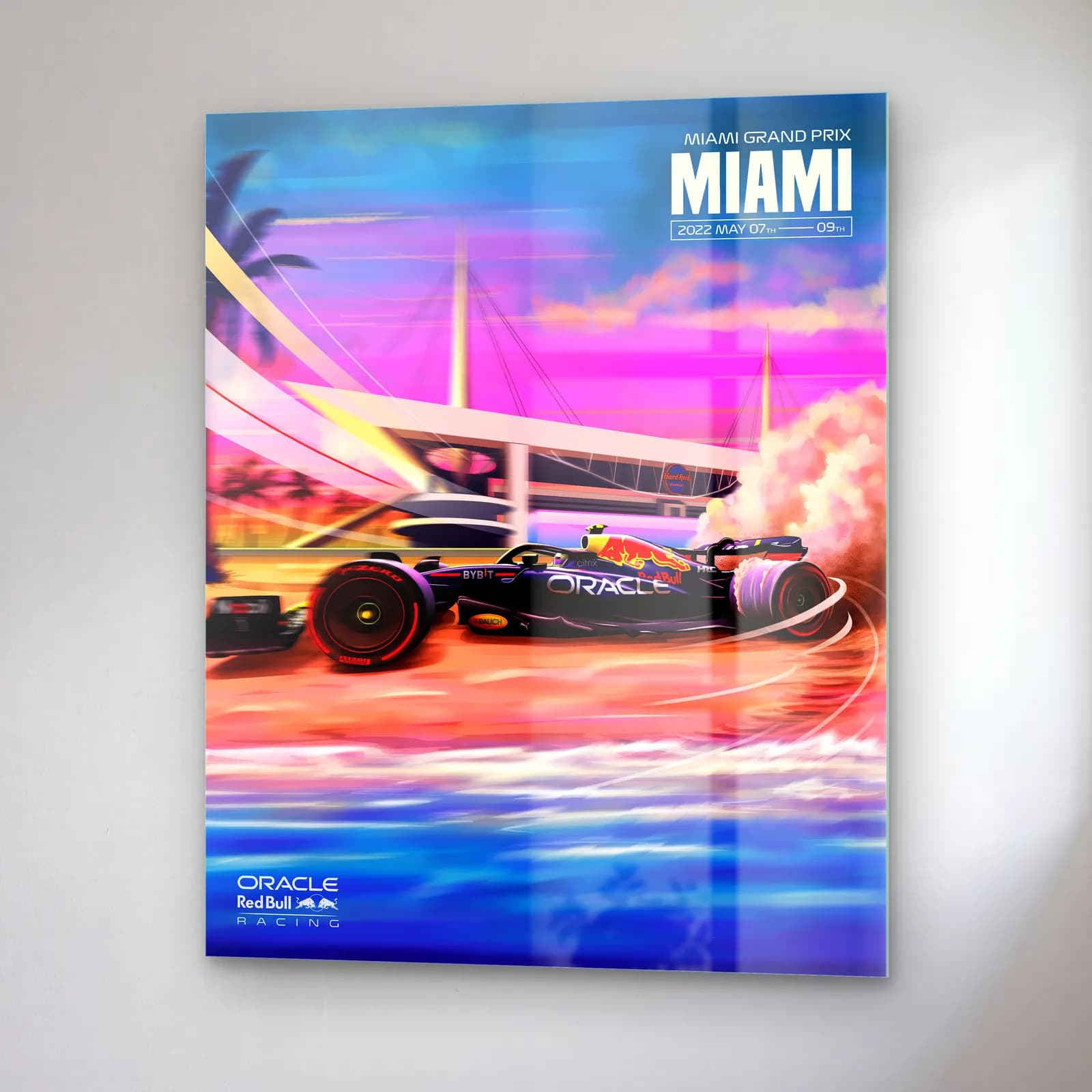 Miami Grand Prix Red Bull Posteri cam tablo — sağ açıdan görünüm
