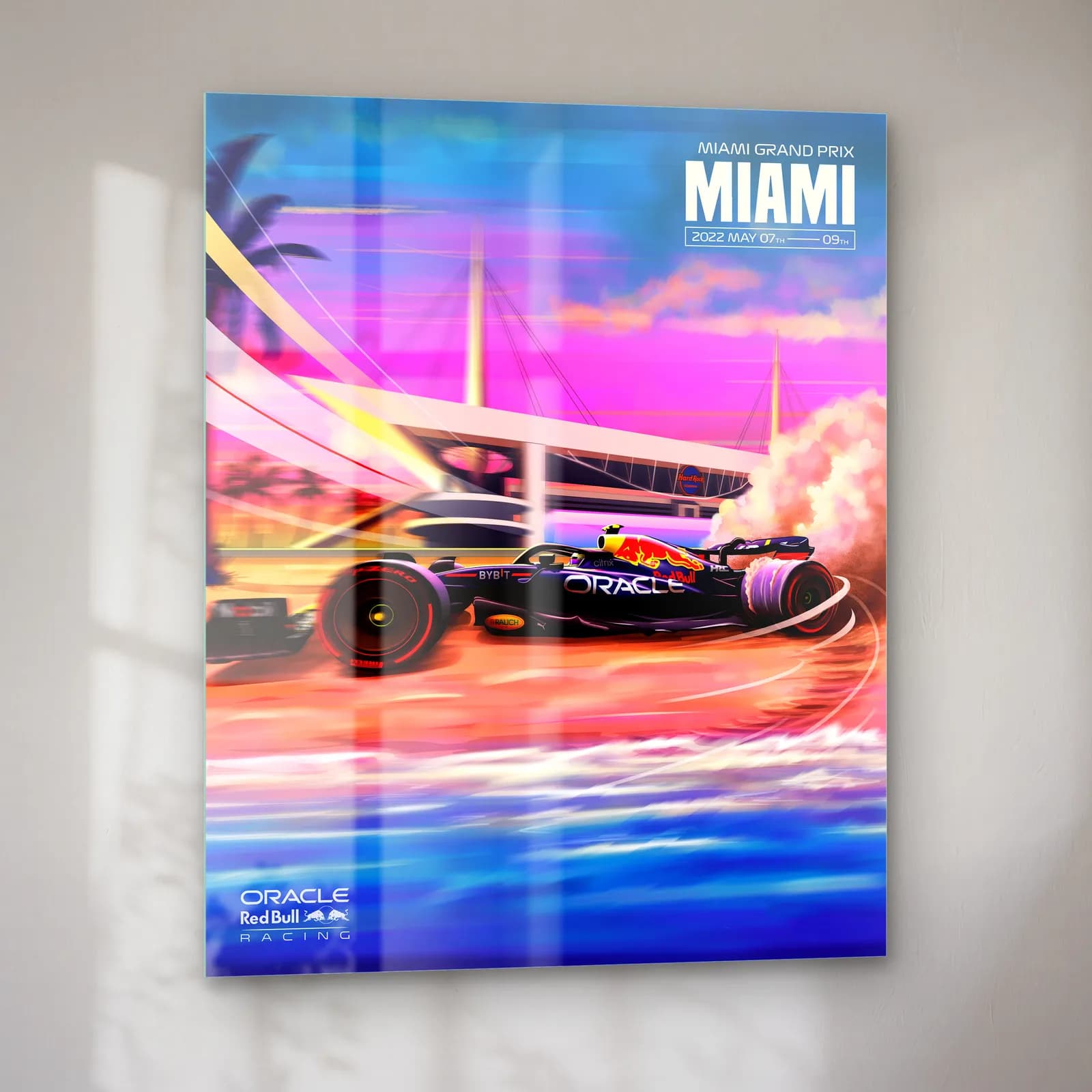 Miami Grand Prix Red Bull Posteri cam tablo — sol açıdan görünüm