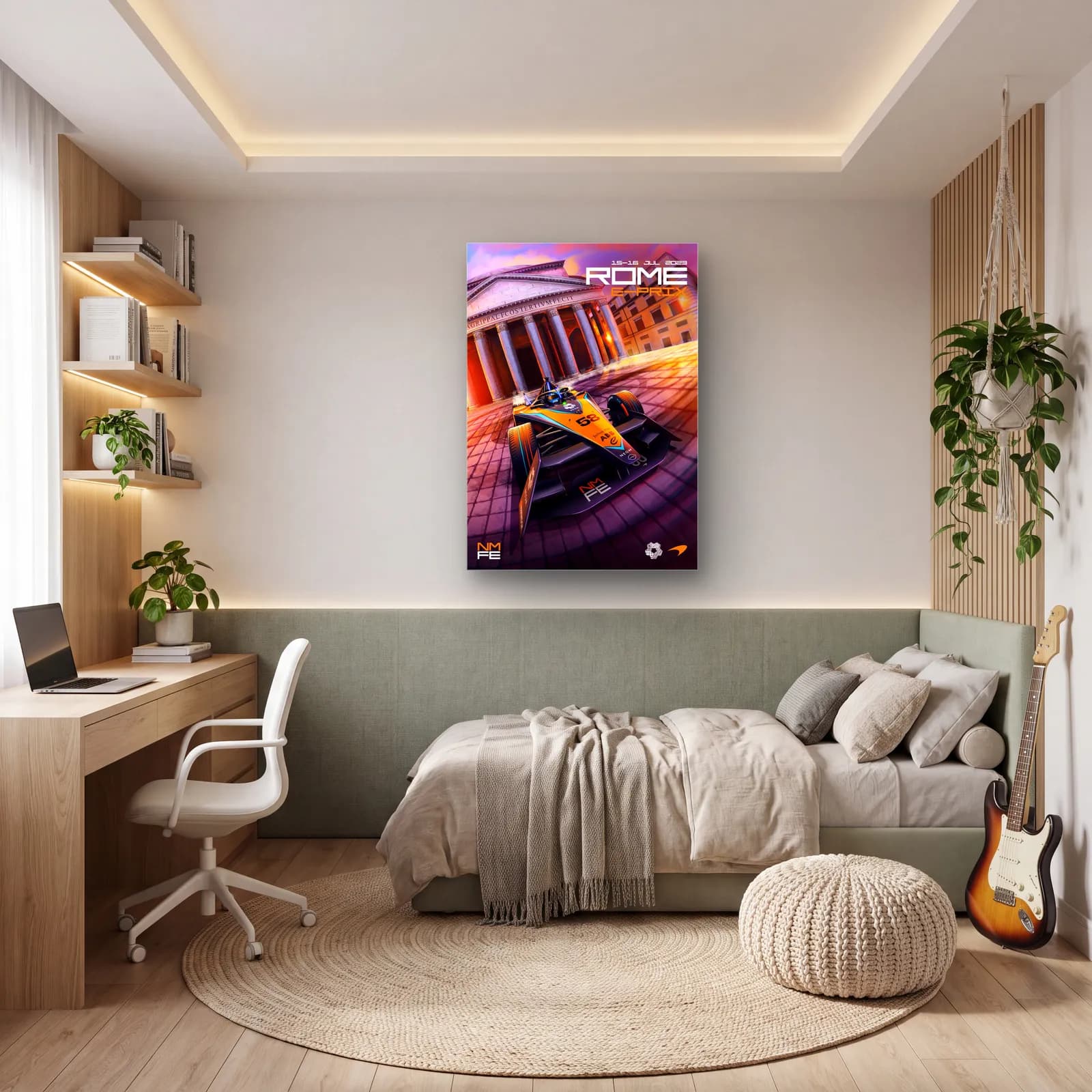 Roma E-Prix Pantheon Posteri cam tablo — genç odasında