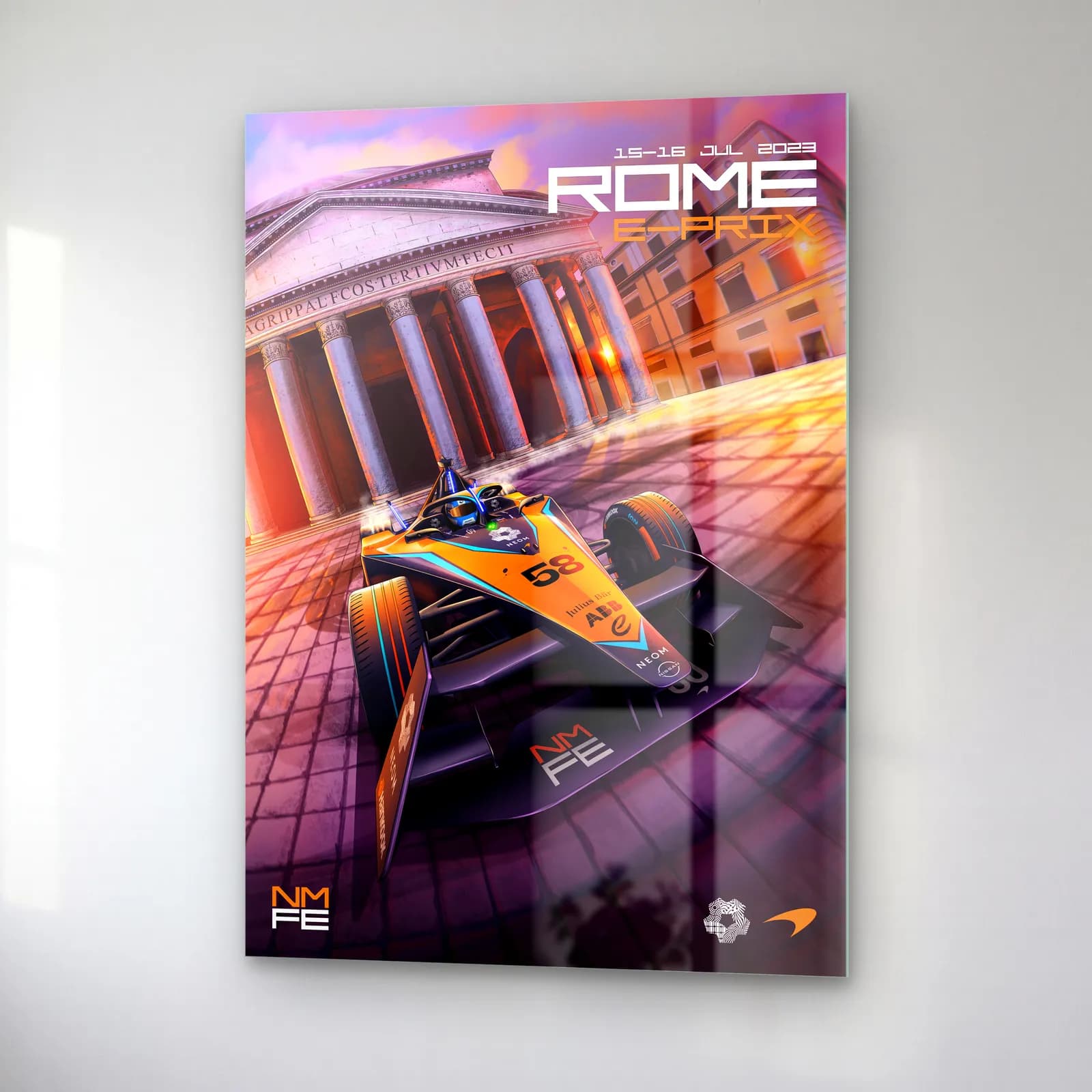 Roma E-Prix Pantheon Posteri cam tablo — sağ açıdan görünüm