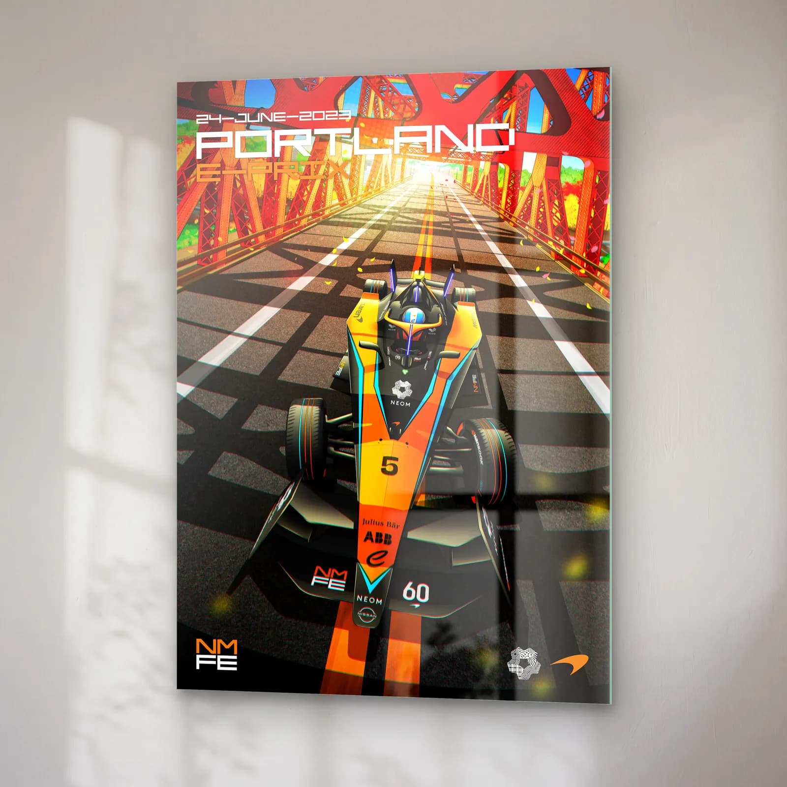 Portland E-Prix Köprü Posteri cam tablo — sağ açıdan görünüm
