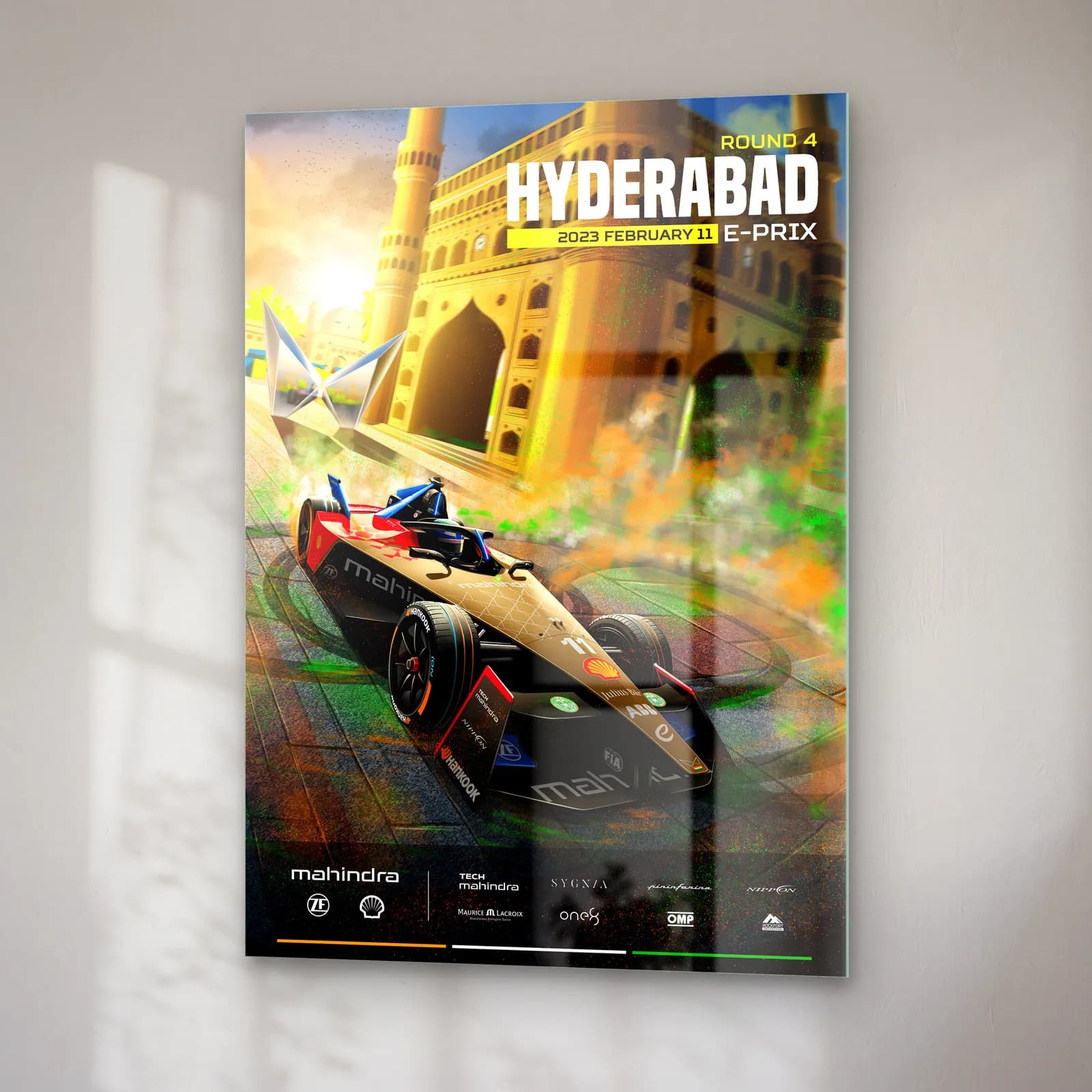 Hyderabad E-Prix Charminar Posteri cam tablo — sağ açıdan görünüm