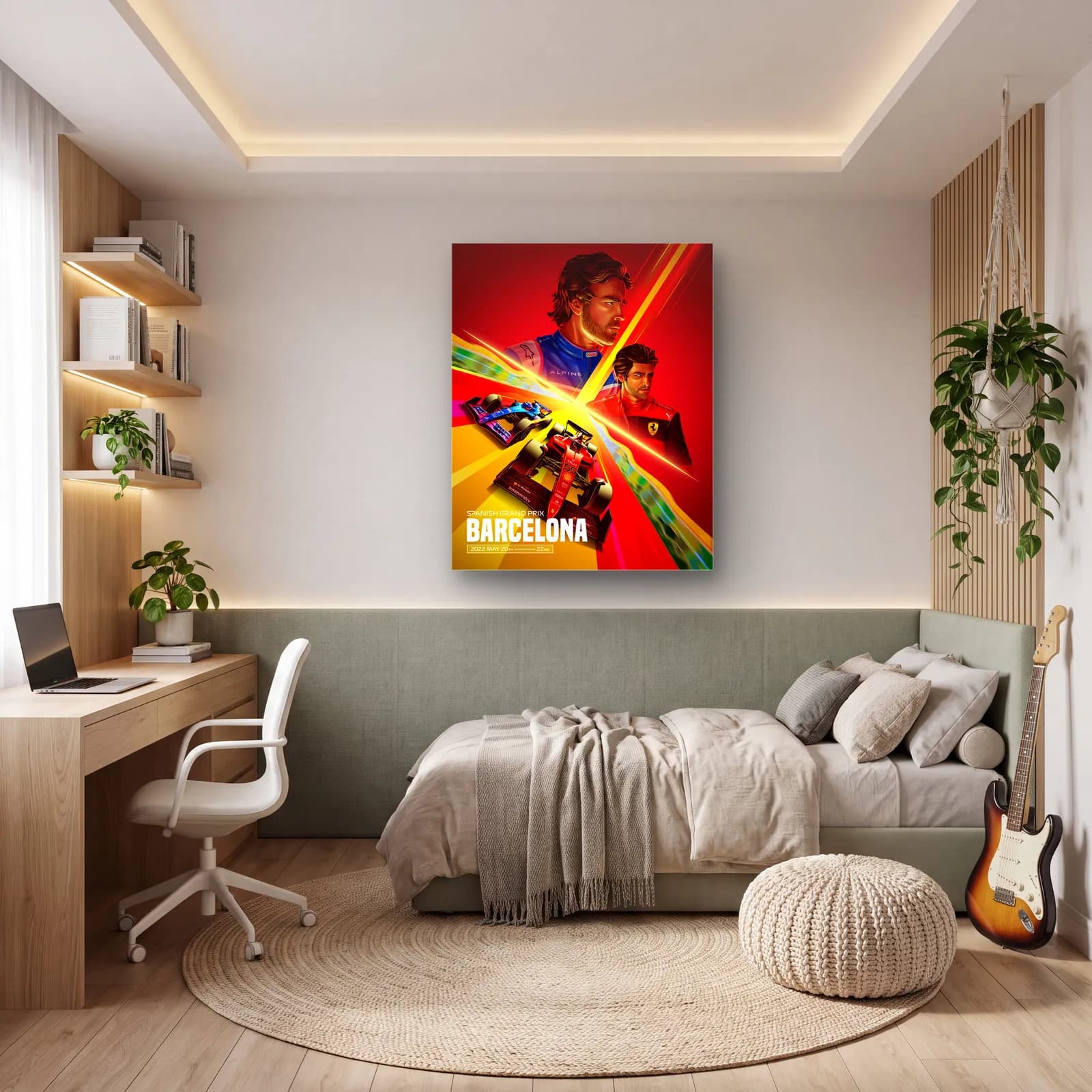Barcelona Grand Prix Posteri cam tablo — genç odasında