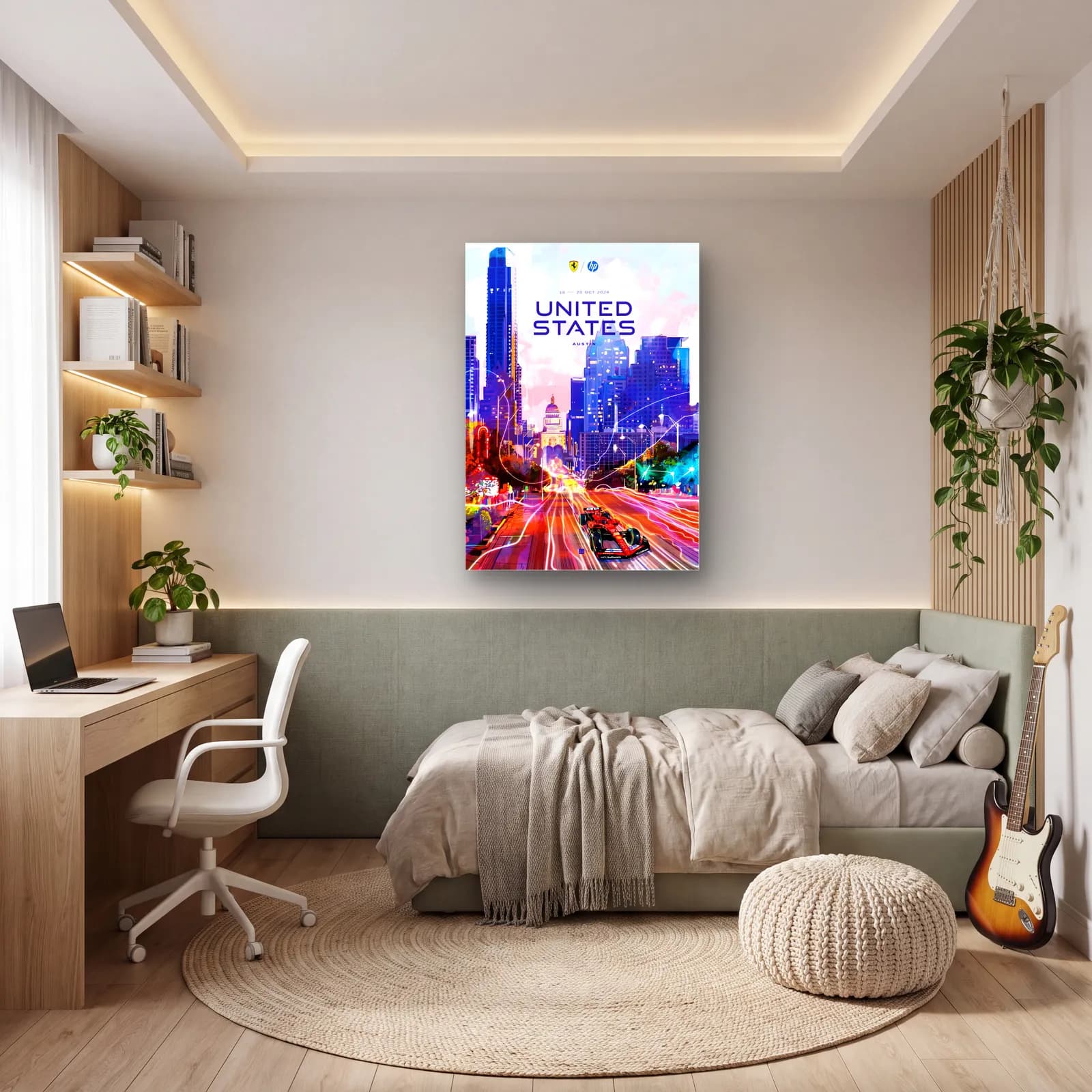 Austin ABD Grand Prix Posteri cam tablo — genç odasında