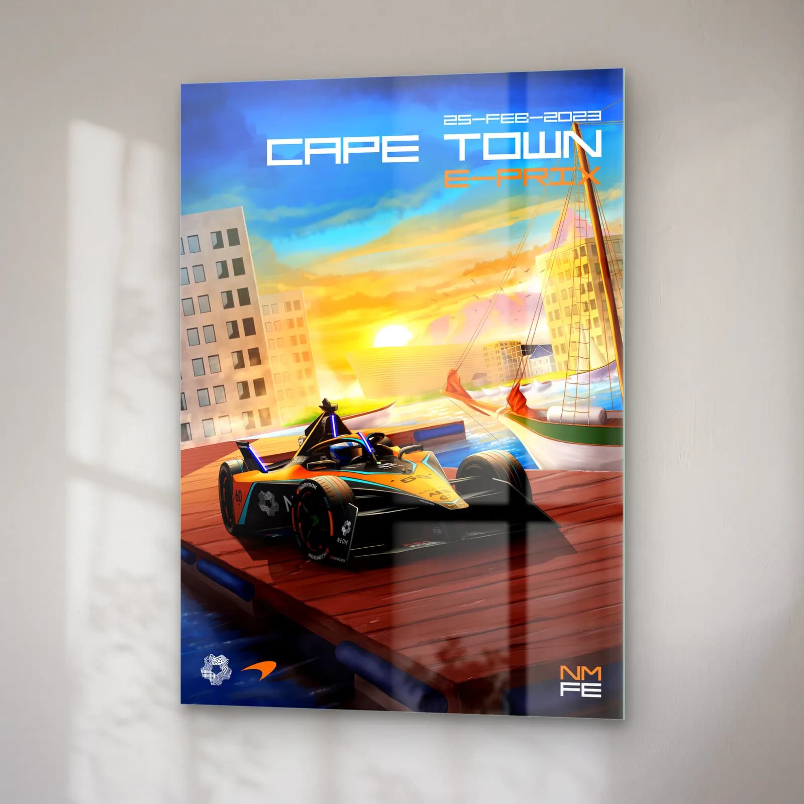 Cape Town E-Prix Posteri cam tablo — sağ açıdan görünüm