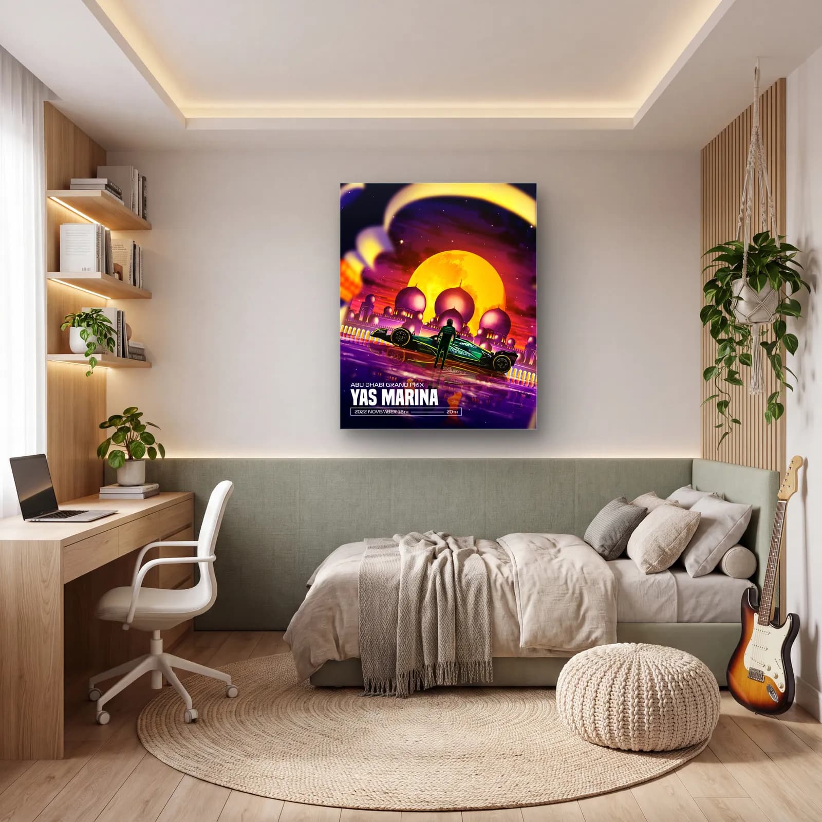 Abu Dabi Yas Marina Posteri cam tablo — genç odasında