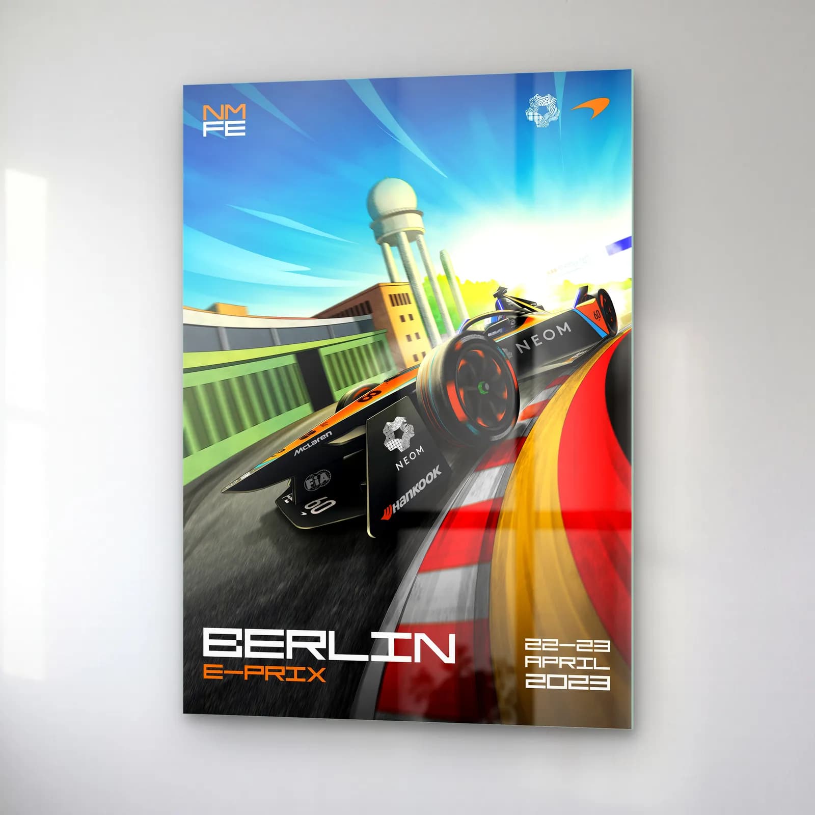 Berlin E-Prix Tempelhof Posteri cam tablo — sağ açıdan görünüm