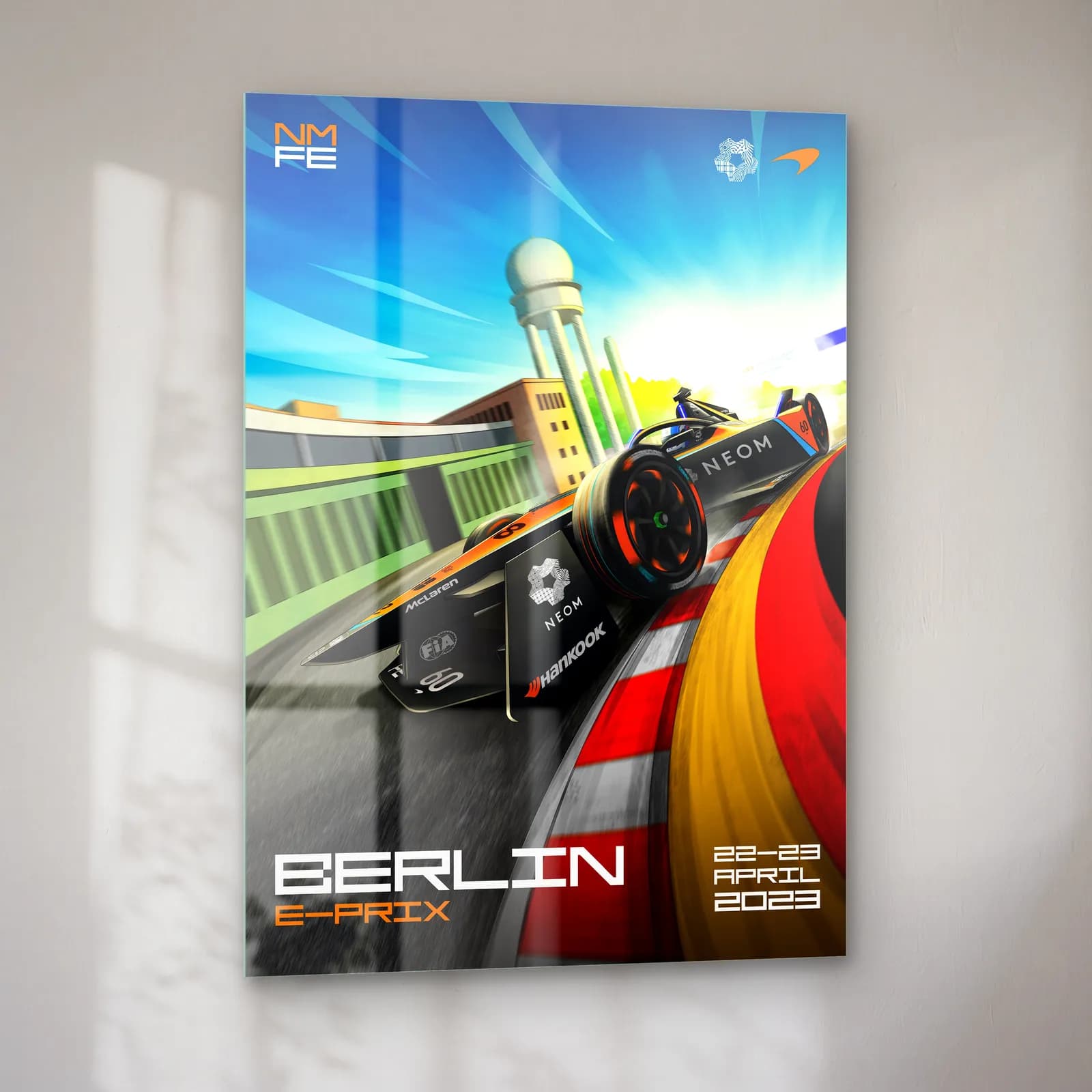 Berlin E-Prix Tempelhof Posteri cam tablo — sol açıdan görünüm