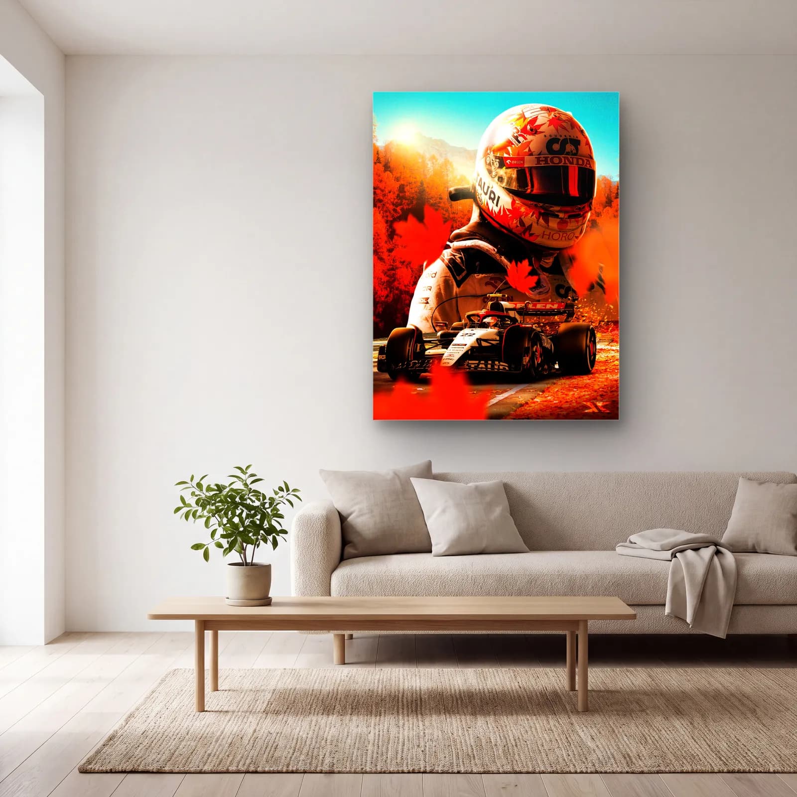 Kanada Grand Prix Pilot Posteri cam tablo — açık renk salonda