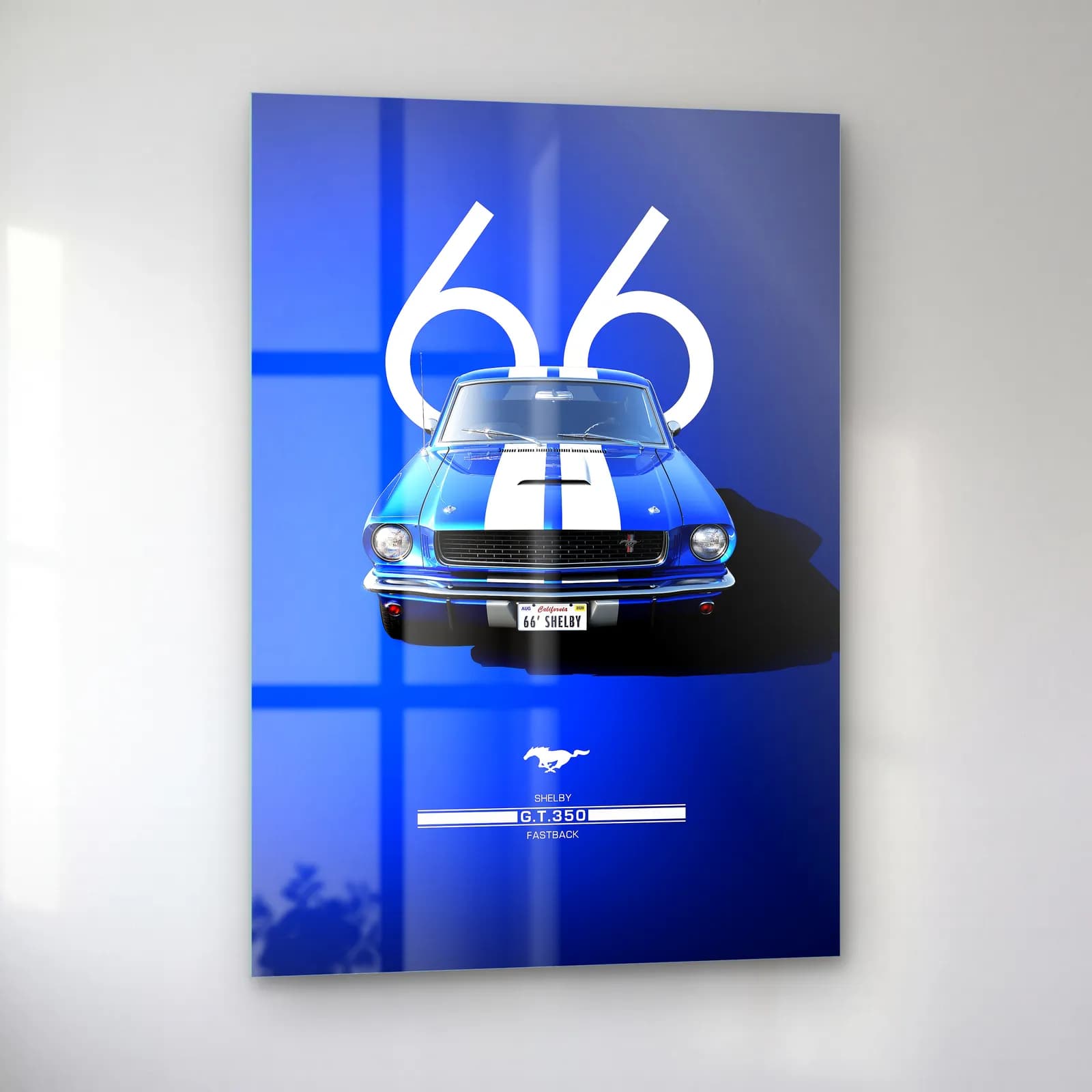 Shelby GT350 1966 Posteri cam tablo — sol açıdan görünüm