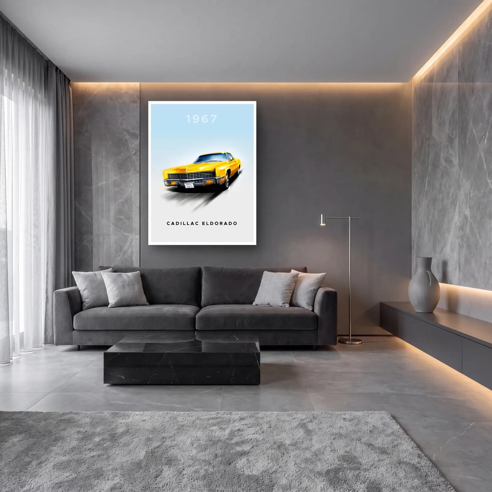 1967 Cadillac Eldorado Posteri cam tablo — lüks salon duvarında