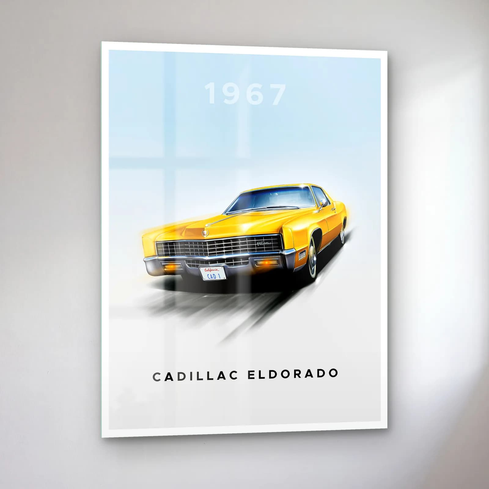 1967 Cadillac Eldorado Posteri cam tablo — sol açıdan görünüm