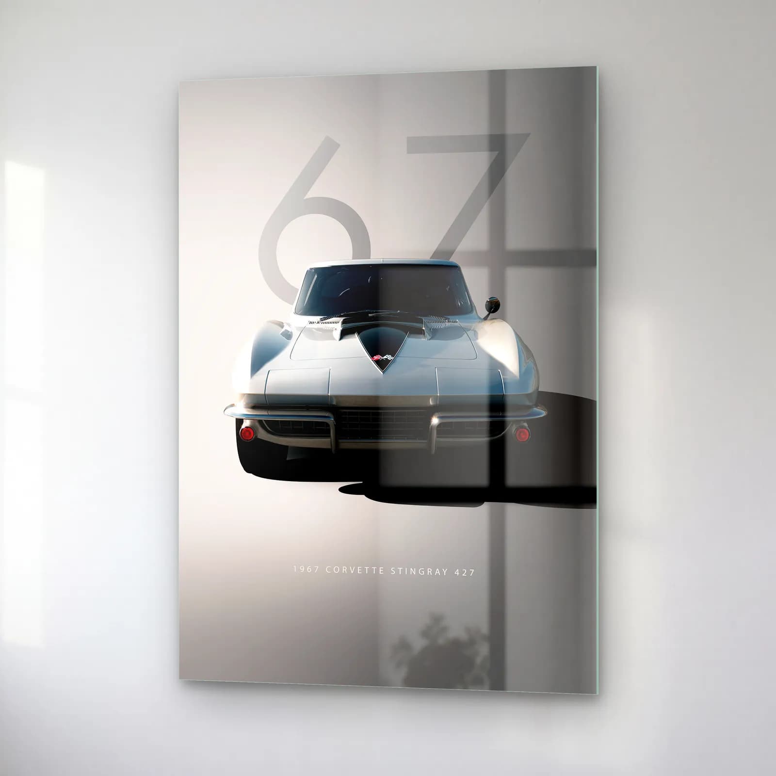 1967 Corvette Stingray Posteri cam tablo — sağ açıdan görünüm