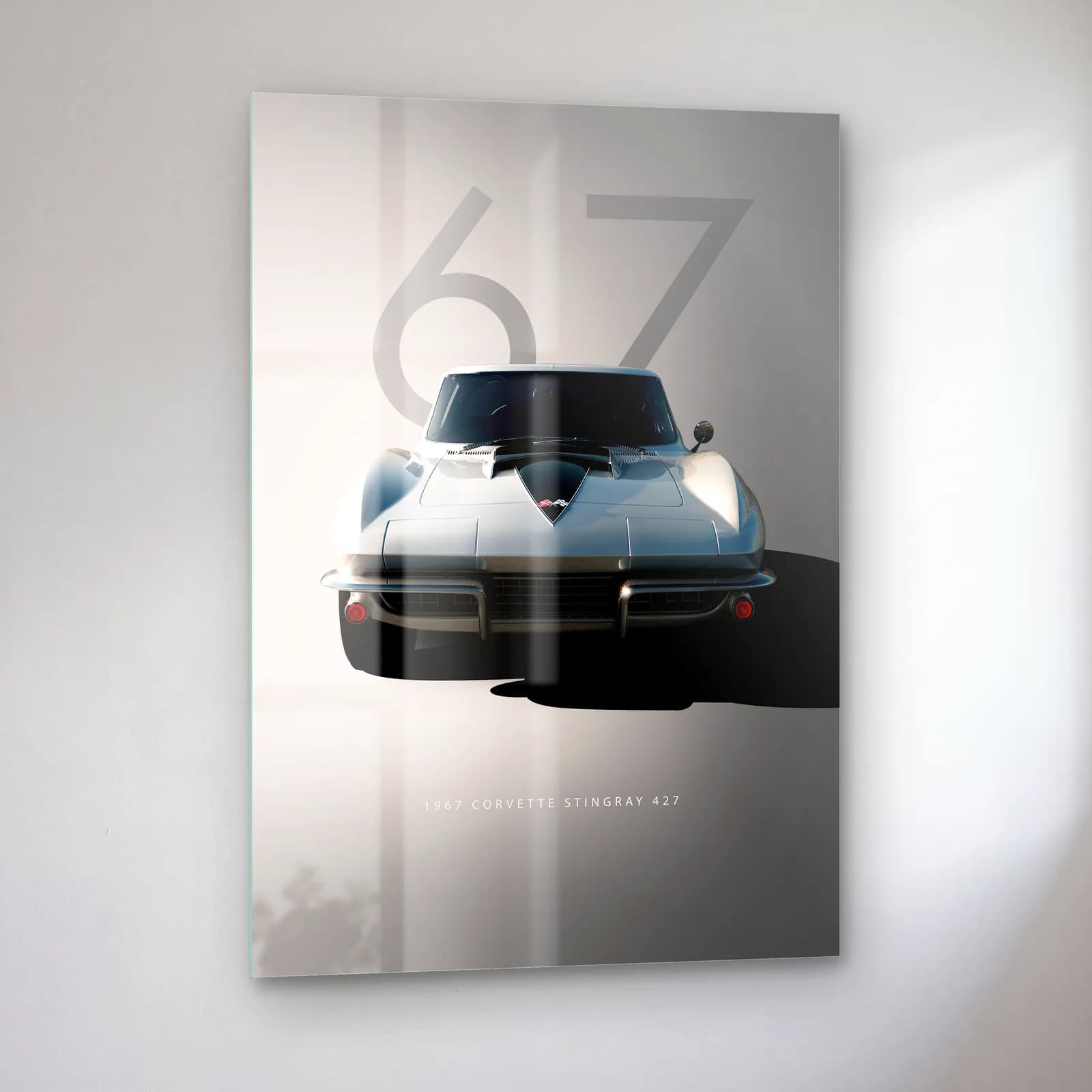 1967 Corvette Stingray Posteri cam tablo — sol açıdan görünüm