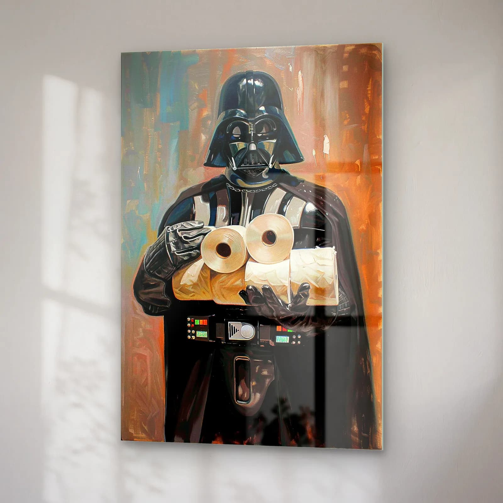 Darth Vader Tuvalet Kâğıdı cam tablo — sağ açıdan görünüm