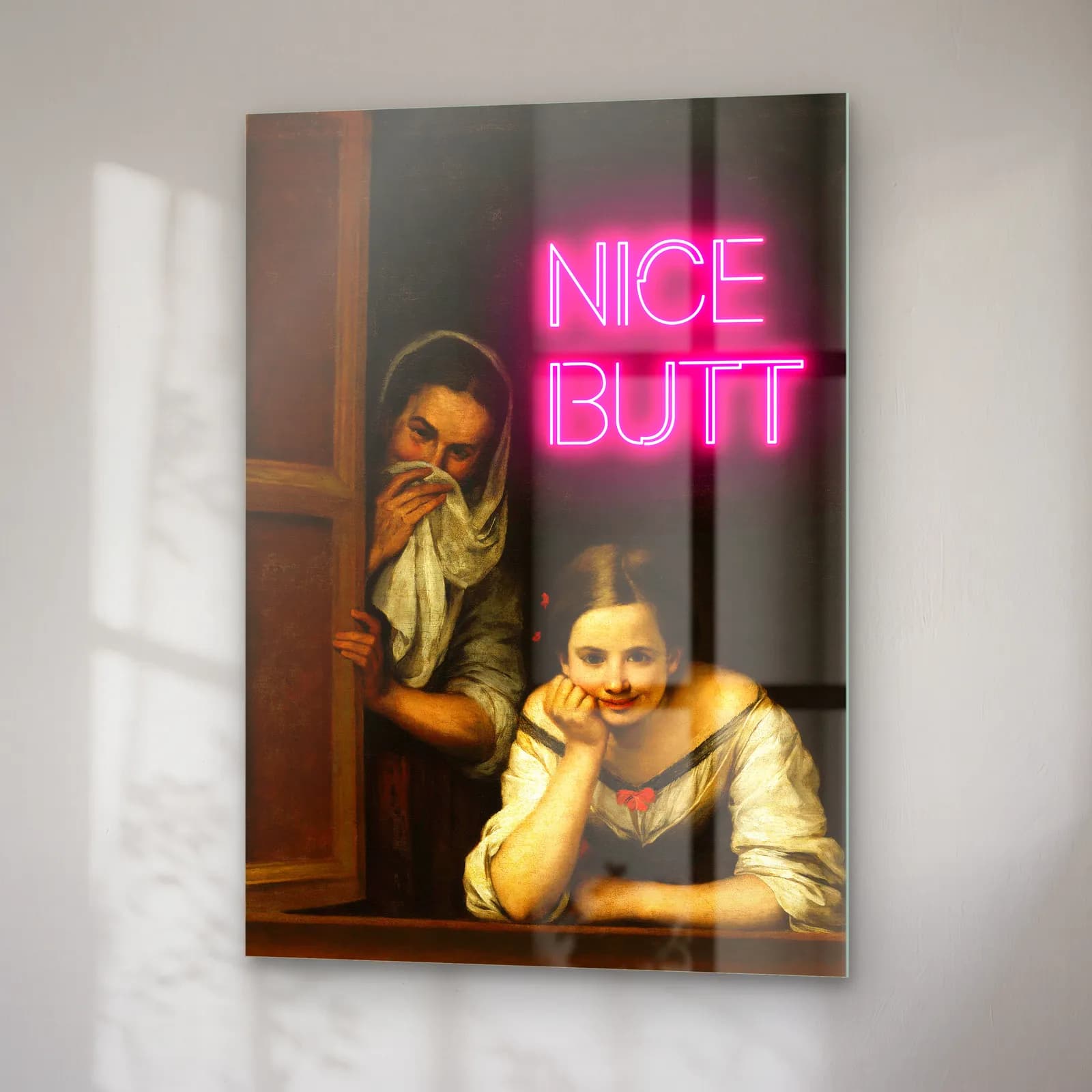 Nice Butt Pencere Kadınları cam tablo — sağ açıdan görünüm