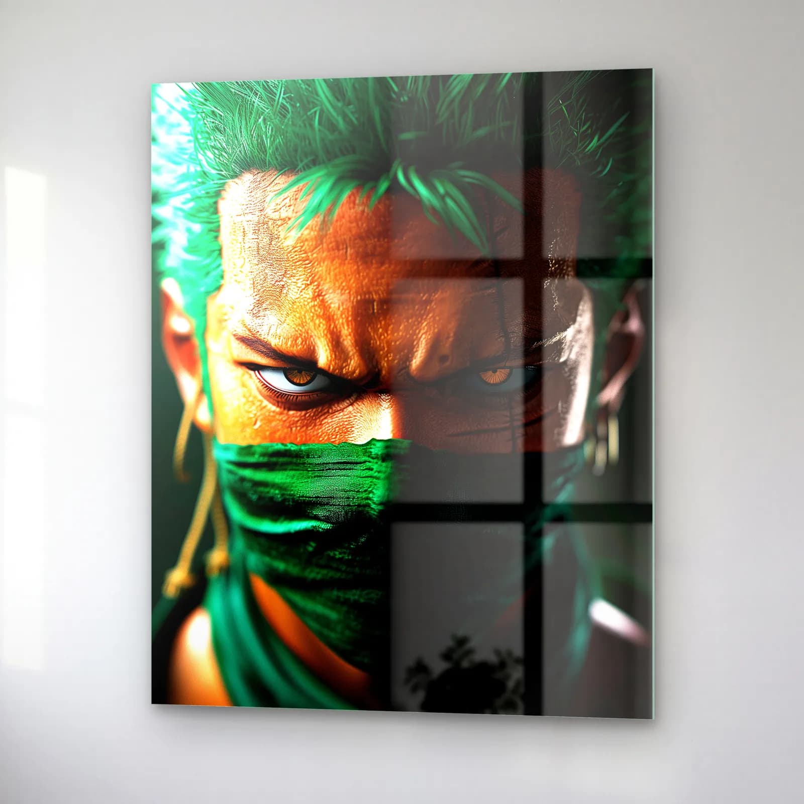 Roronoa Zoro Yakın Plan cam tablo — sağ açıdan görünüm