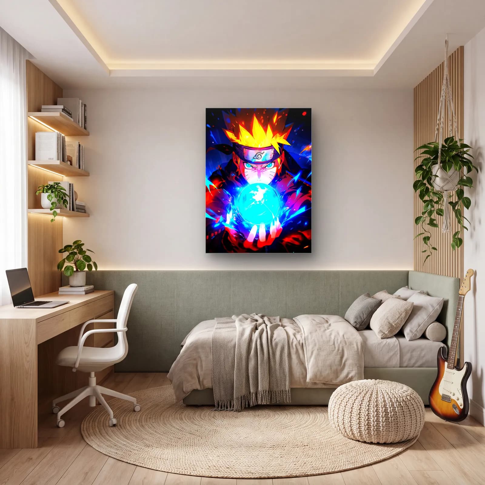 Rasengan Yapan Naruto cam tablo — genç odasında