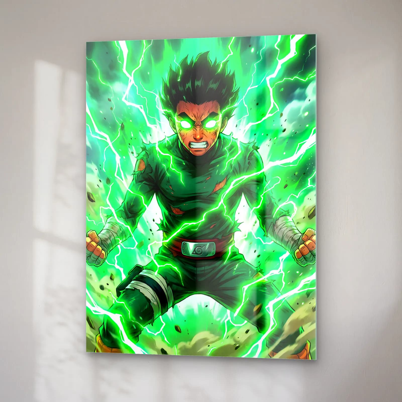 Rock Lee Yeşil Enerji cam tablo — sağ açıdan görünüm