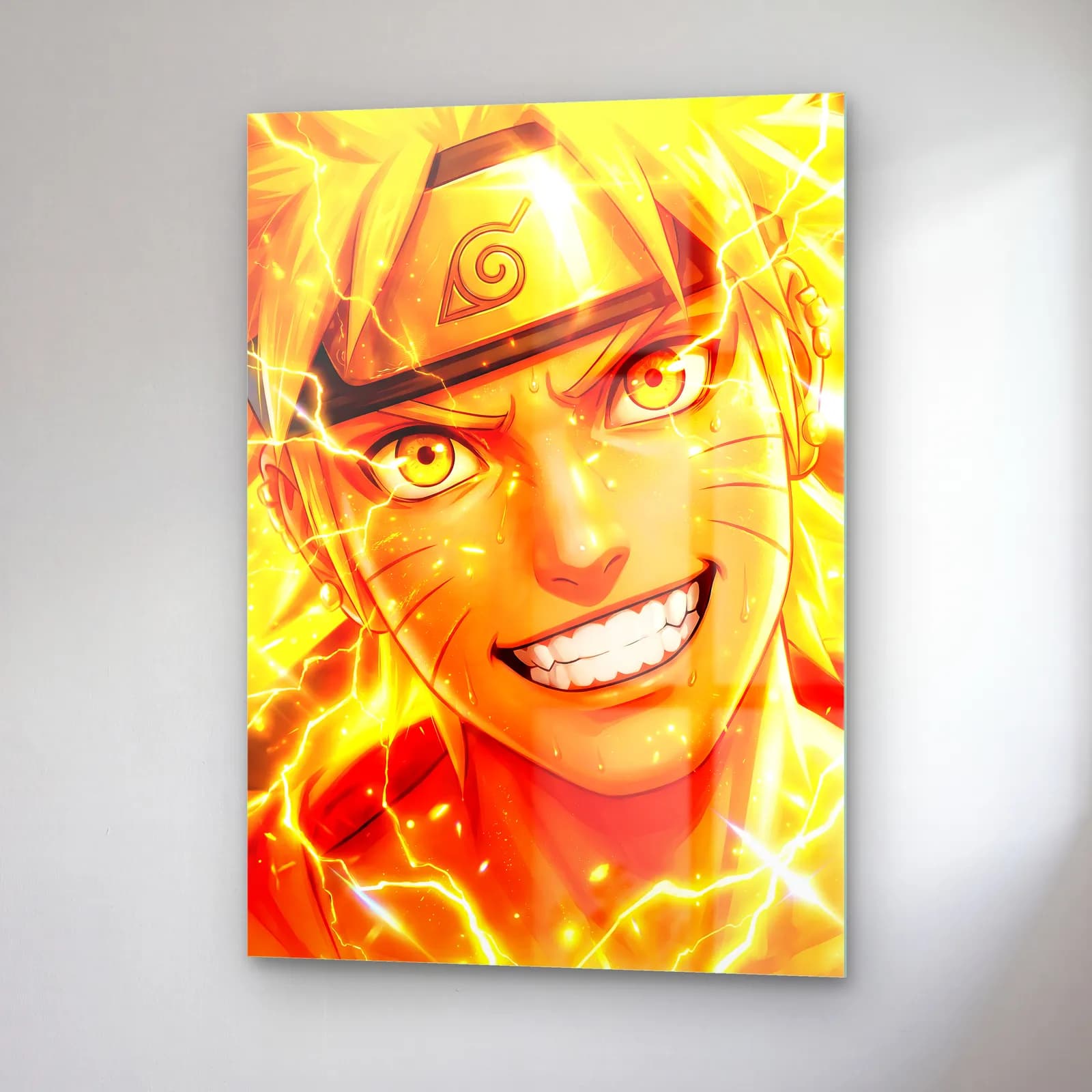 Naruto Uzumaki Portresi cam tablo — sağ açıdan görünüm