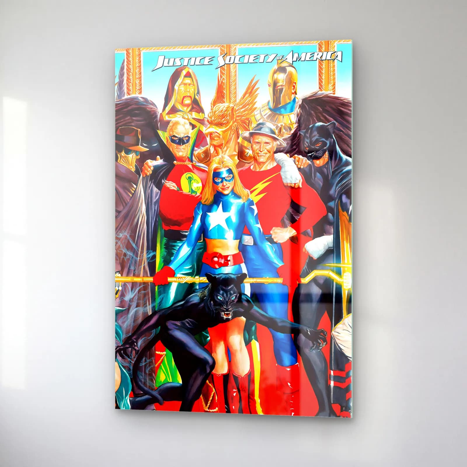 Justice Society Of America cam tablo — sağ açıdan görünüm