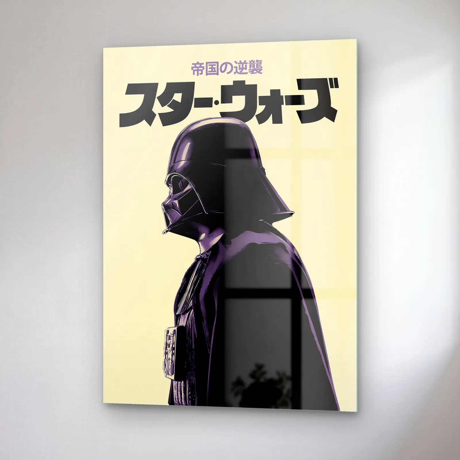 Star Wars Japon Poster Vader cam tablo — sağ açıdan görünüm