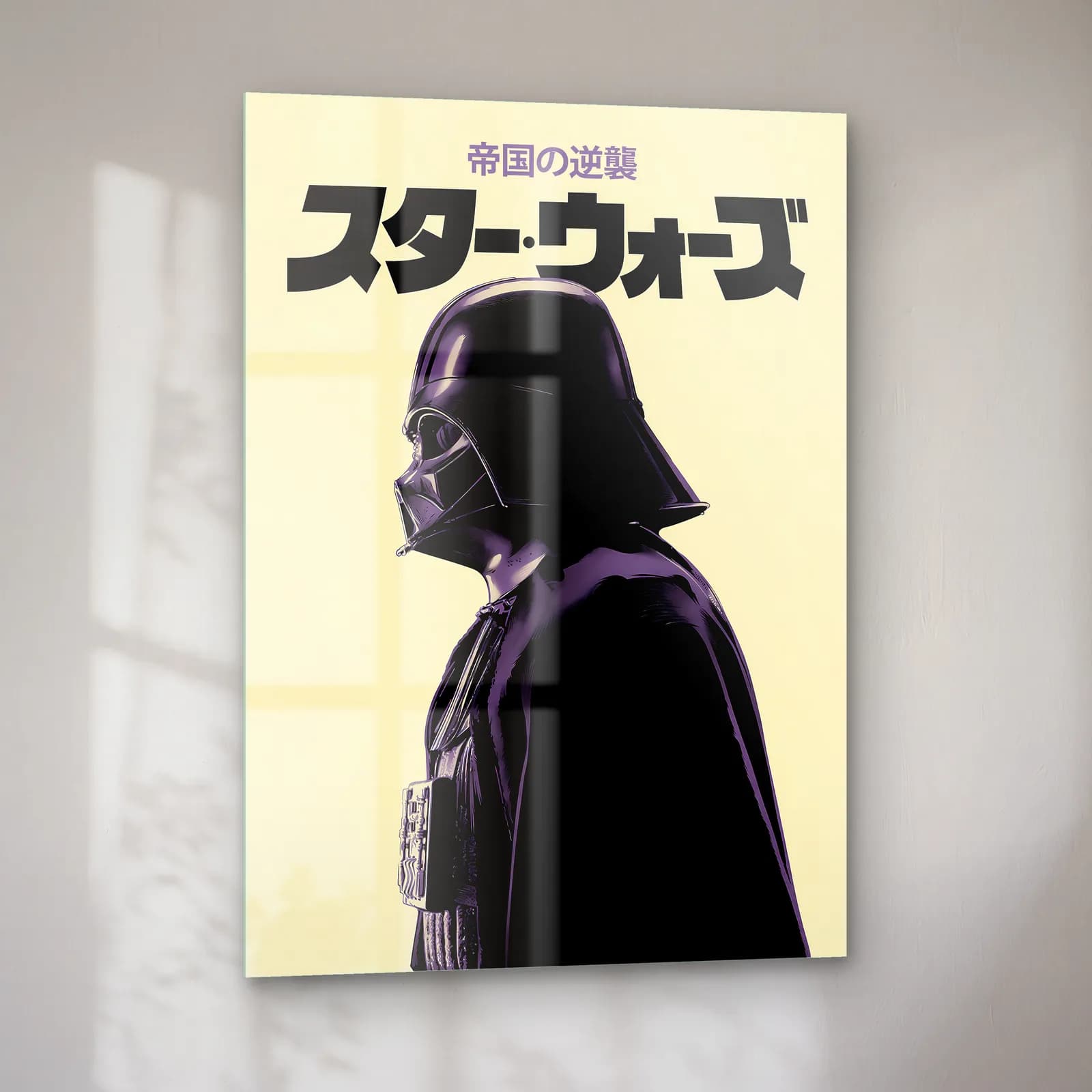 Star Wars Japon Poster Vader cam tablo — sol açıdan görünüm