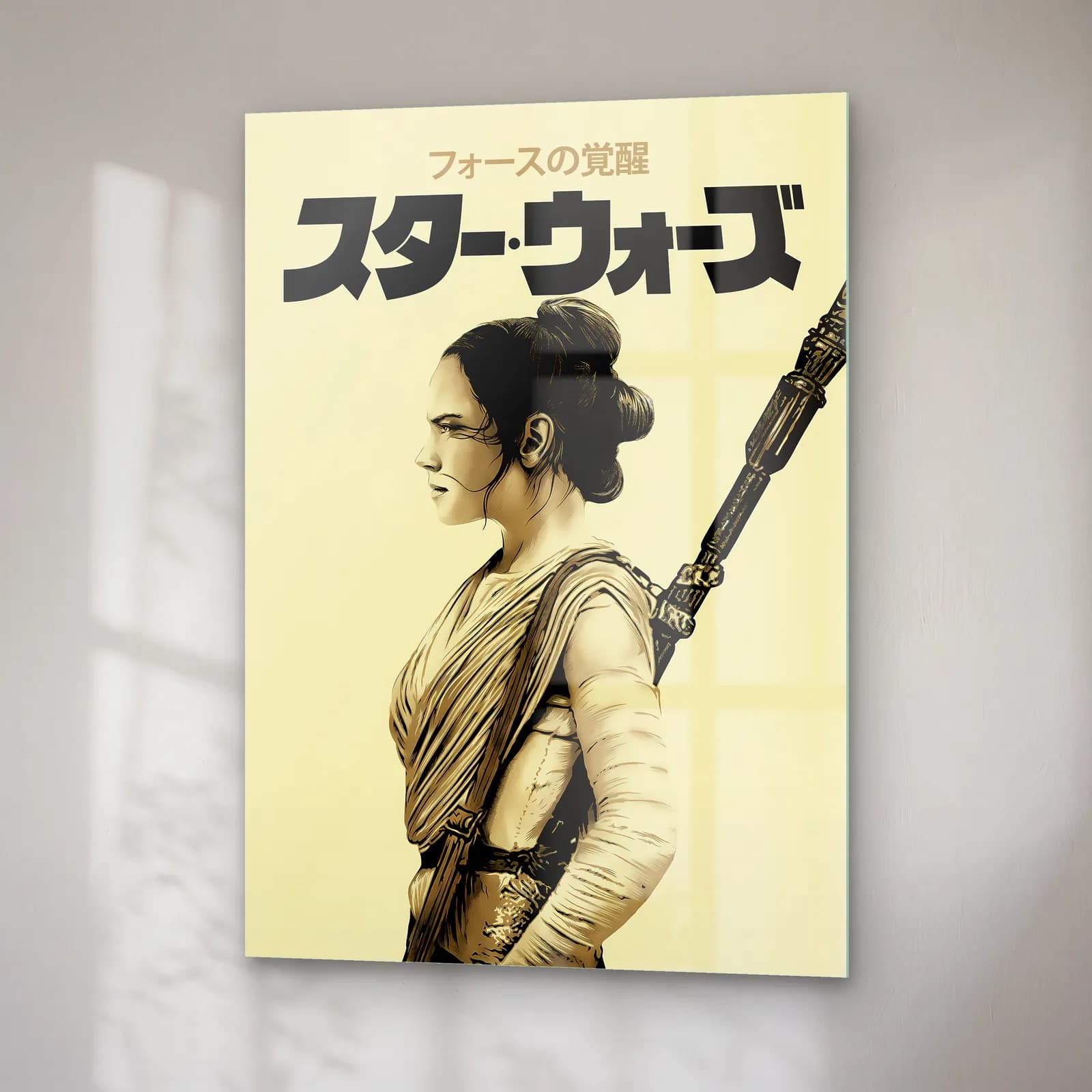 Star Wars Japon Poster Rey cam tablo — sağ açıdan görünüm