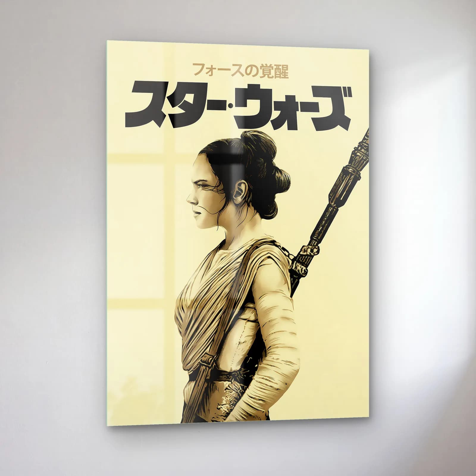 Star Wars Japon Poster Rey cam tablo — sol açıdan görünüm
