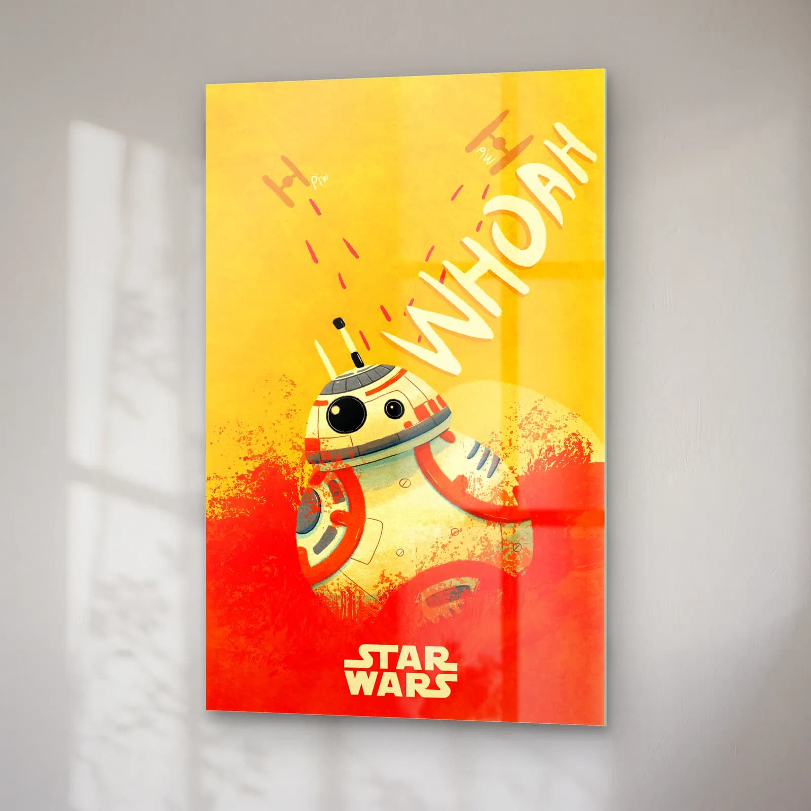 BB-8 Whoah Poster cam tablo — sağ açıdan görünüm