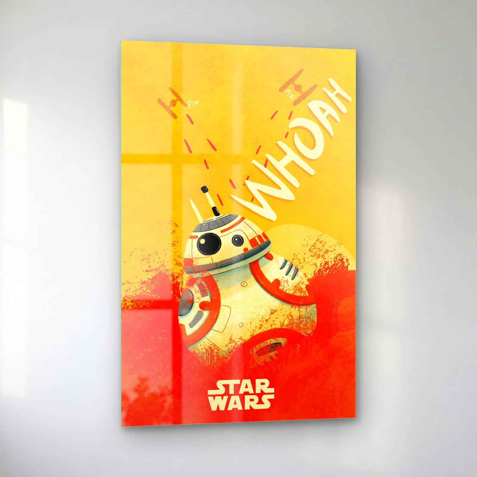 BB-8 Whoah Poster cam tablo — sol açıdan görünüm