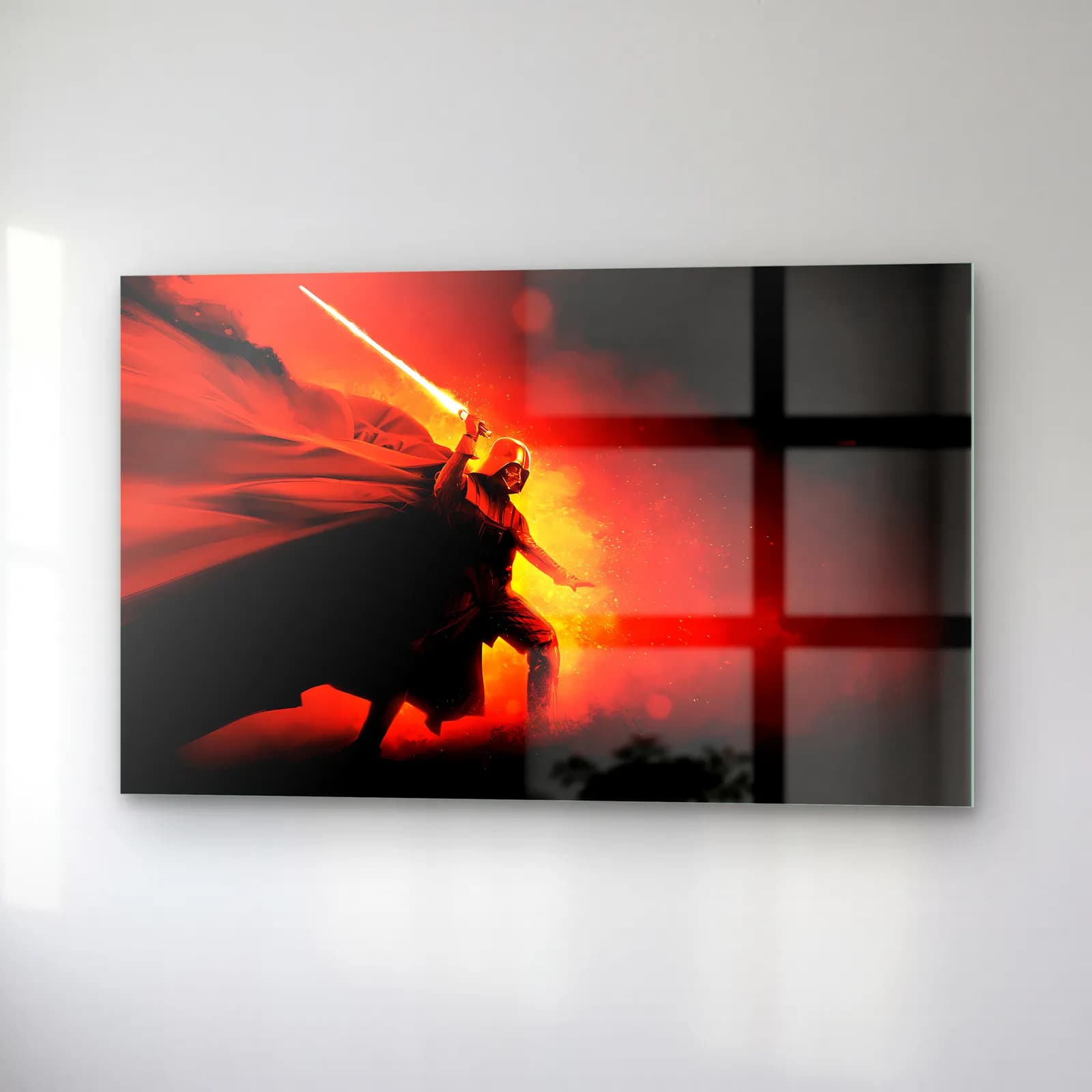 Darth Vader Ateşli Saldırı cam tablo — sağ açıdan görünüm