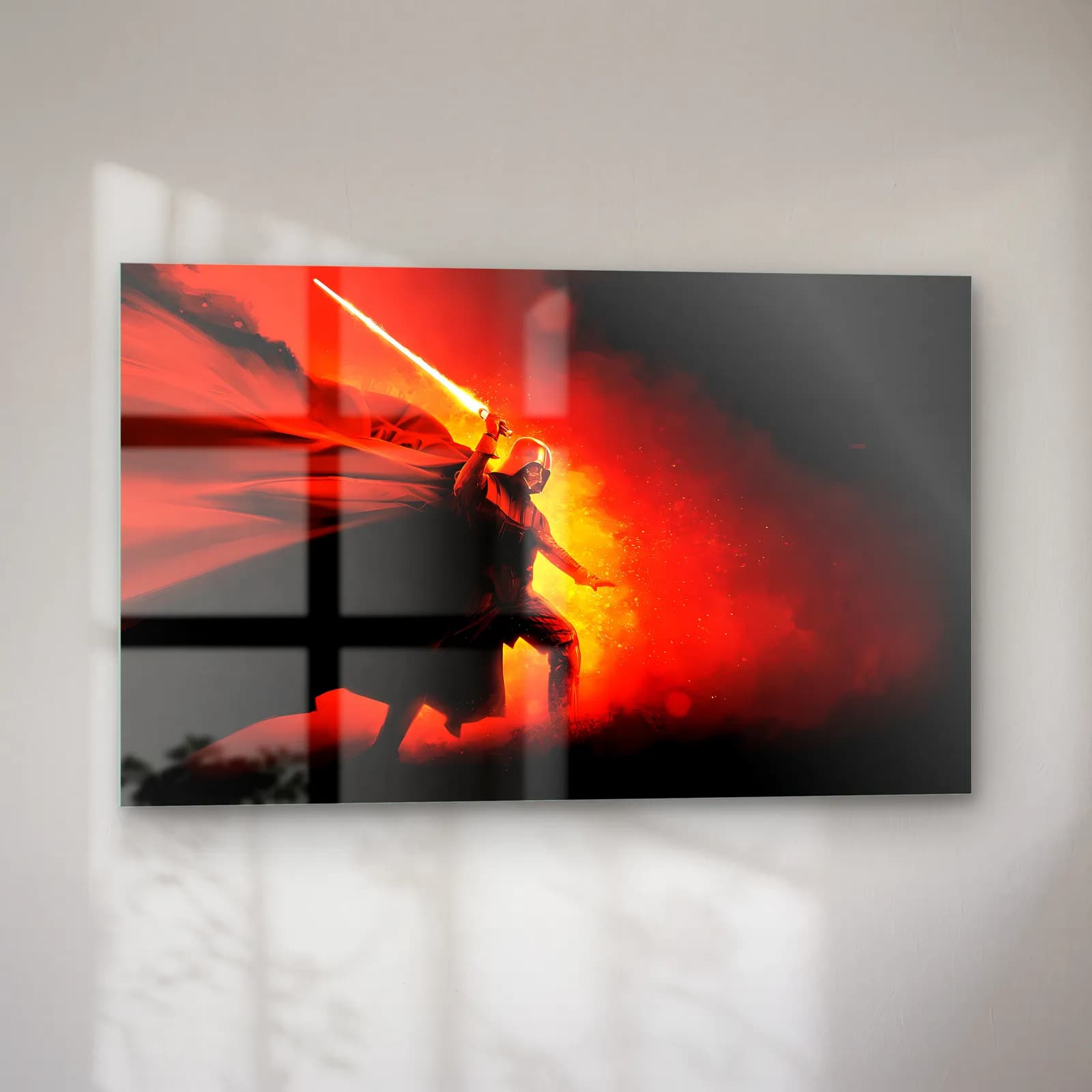 Darth Vader Ateşli Saldırı cam tablo — sol açıdan görünüm