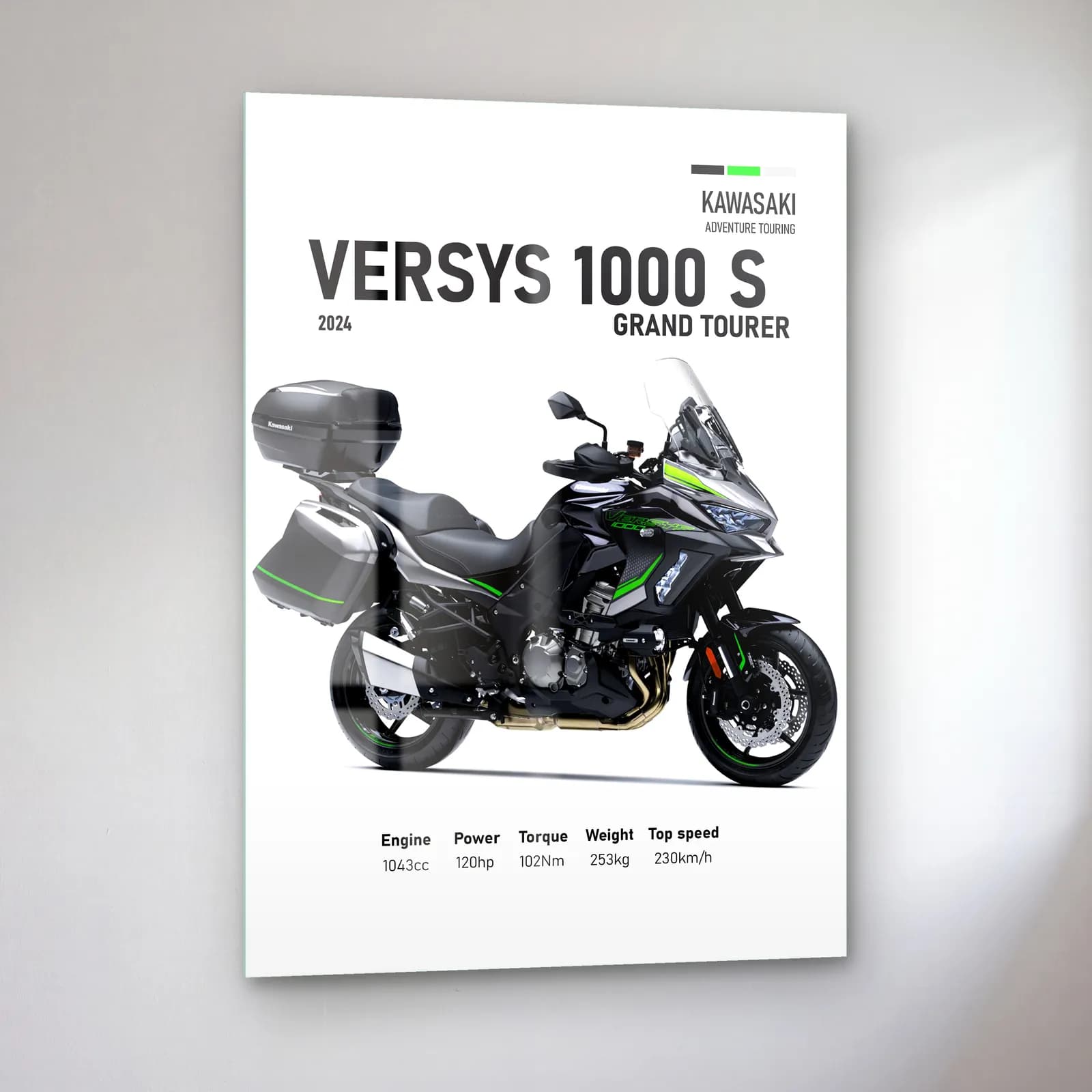Versys 1000 S Grand Tourer 2024 cam tablo — sol açıdan görünüm